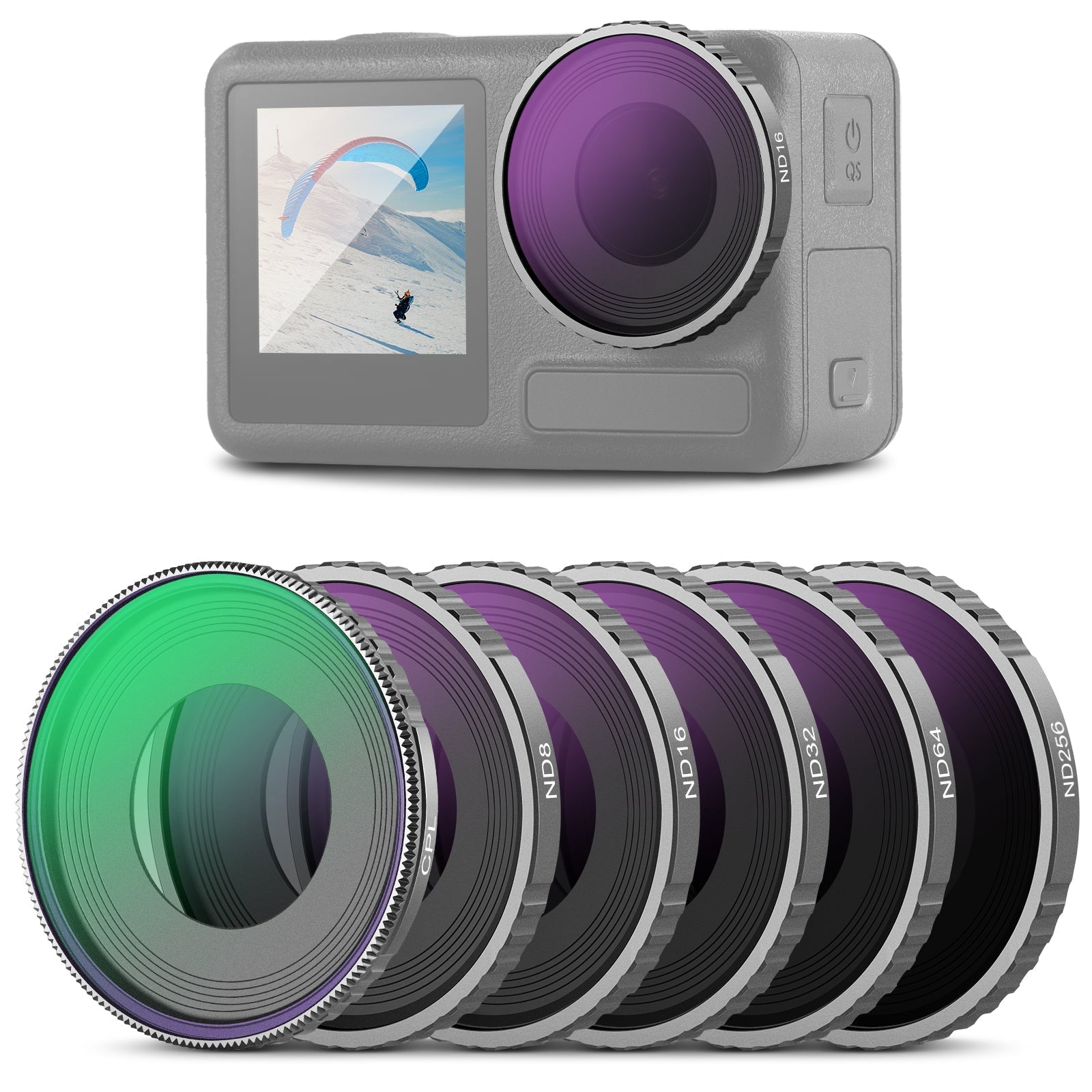 NEEWER FL-A13 6-Pack CPL & ND Filter Set for DJI Osmo Action Action 5 Pro/4