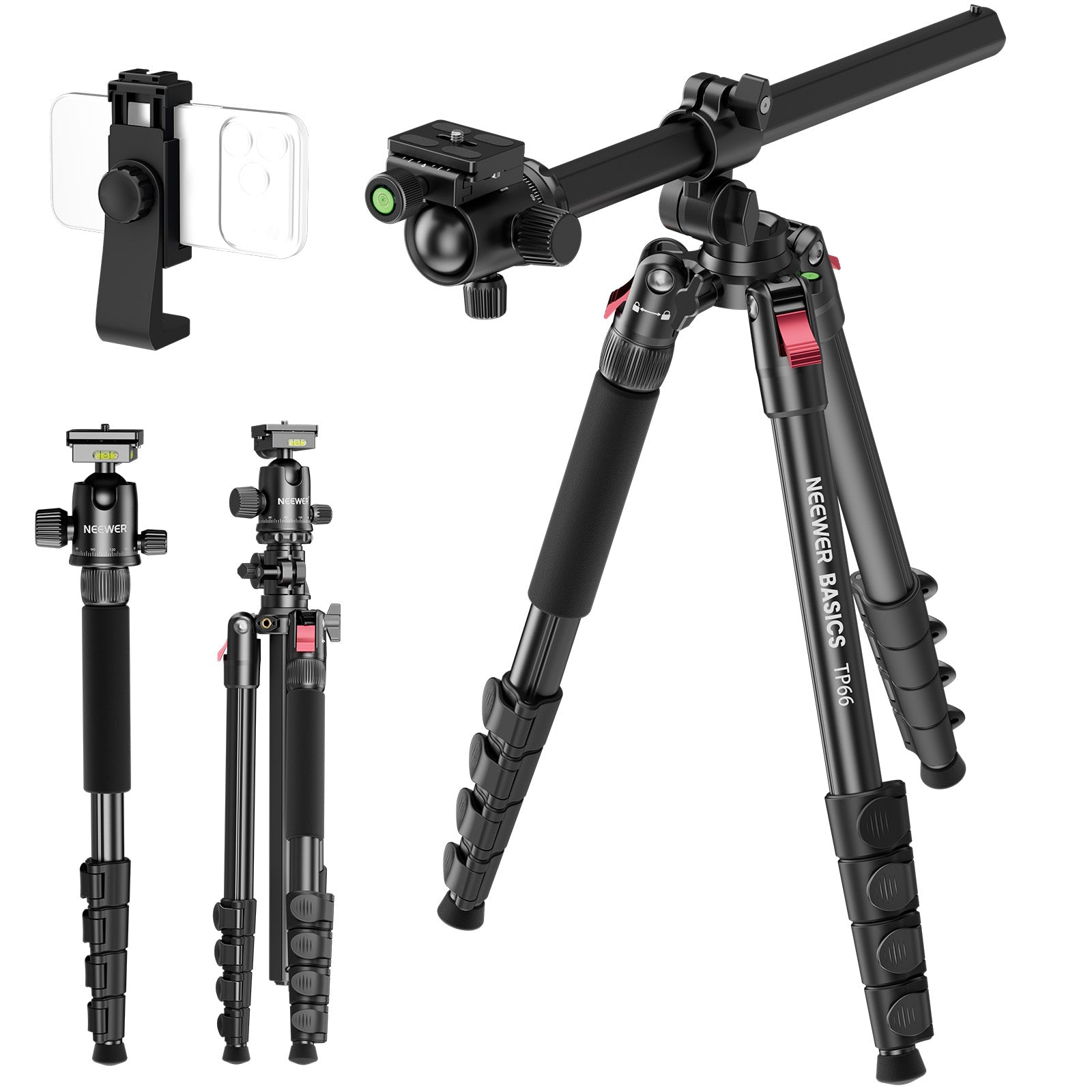 NEEWER BASICS TP66 64.5"/164cm Horizontal Overhead Tripod