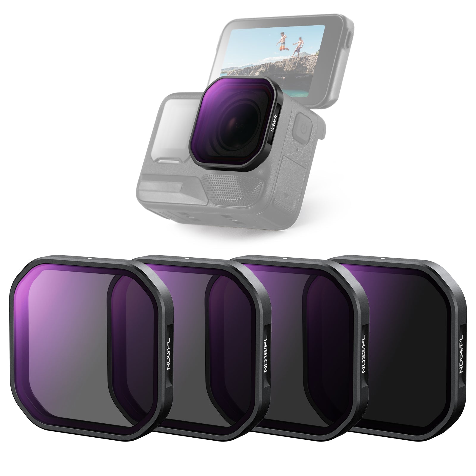 NEEWER PL/ND Filter Set Compatible with Insta360 Ace Pro 2