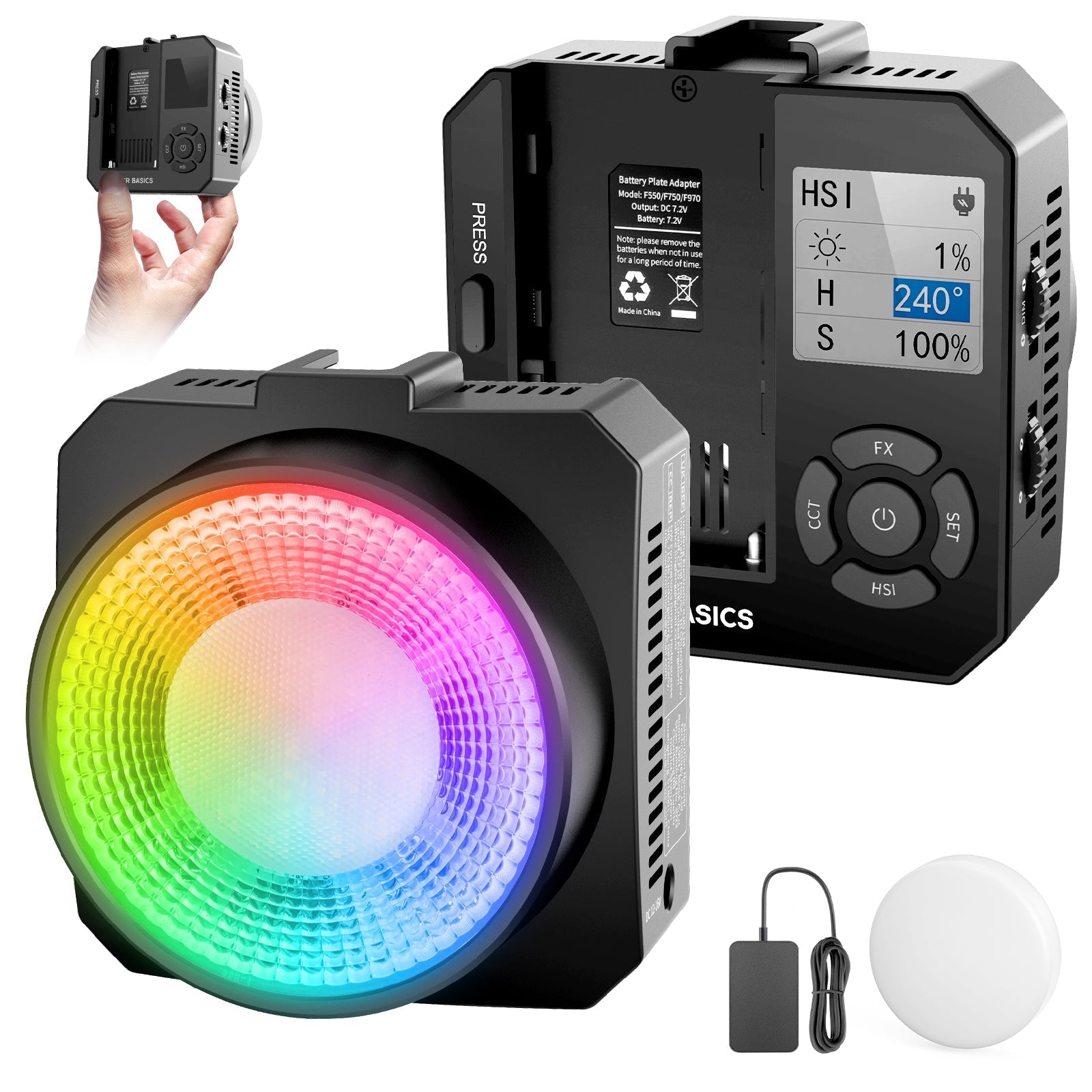 NEEWER BASICS HL28C 28W Full RGB Pocket LED Video Light
