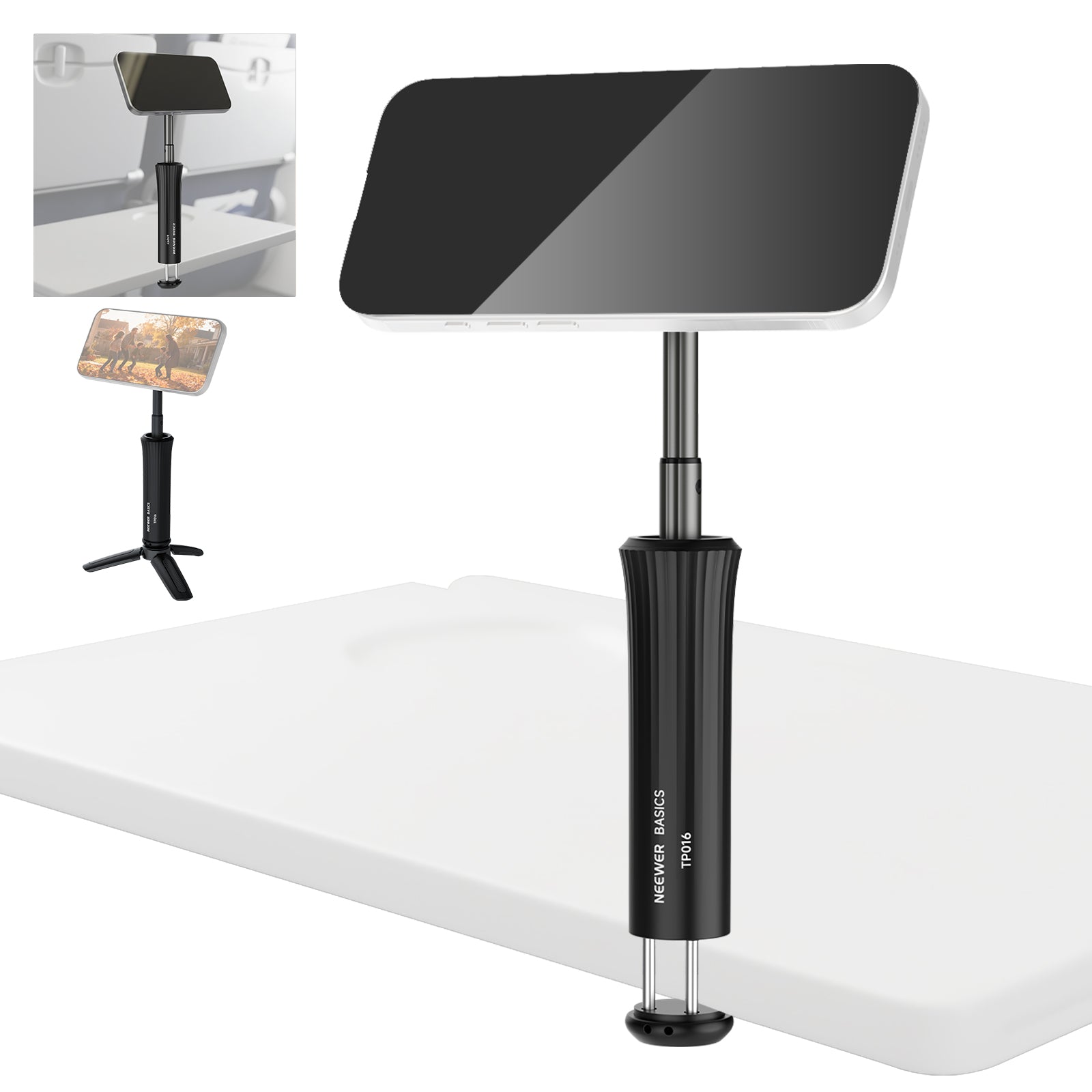 NEEWER TP016 Magnetic Airplane Phone Holder with Mini Tripod