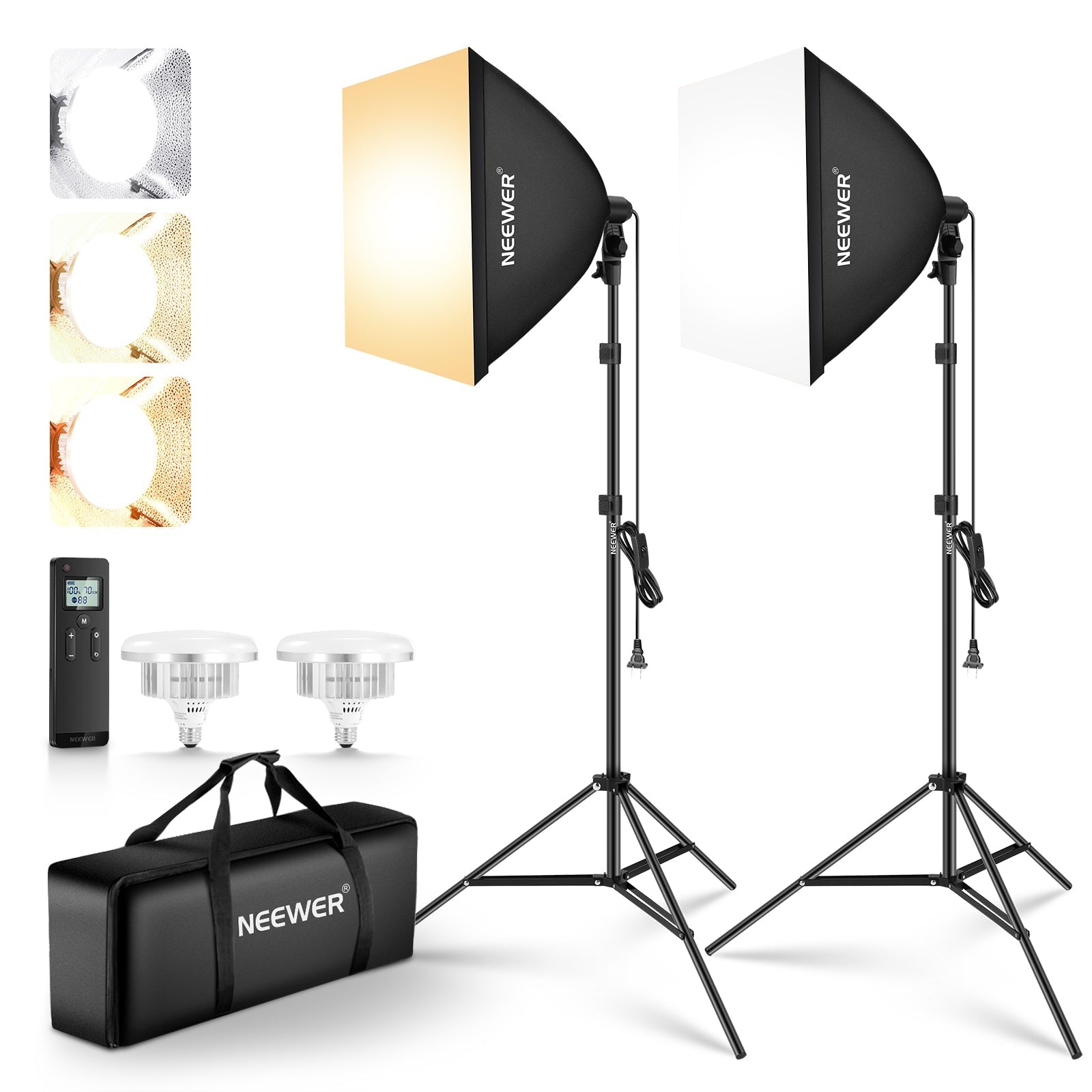 NEEWER 24"X24"/60x60cm Softbox Lighting Kit
