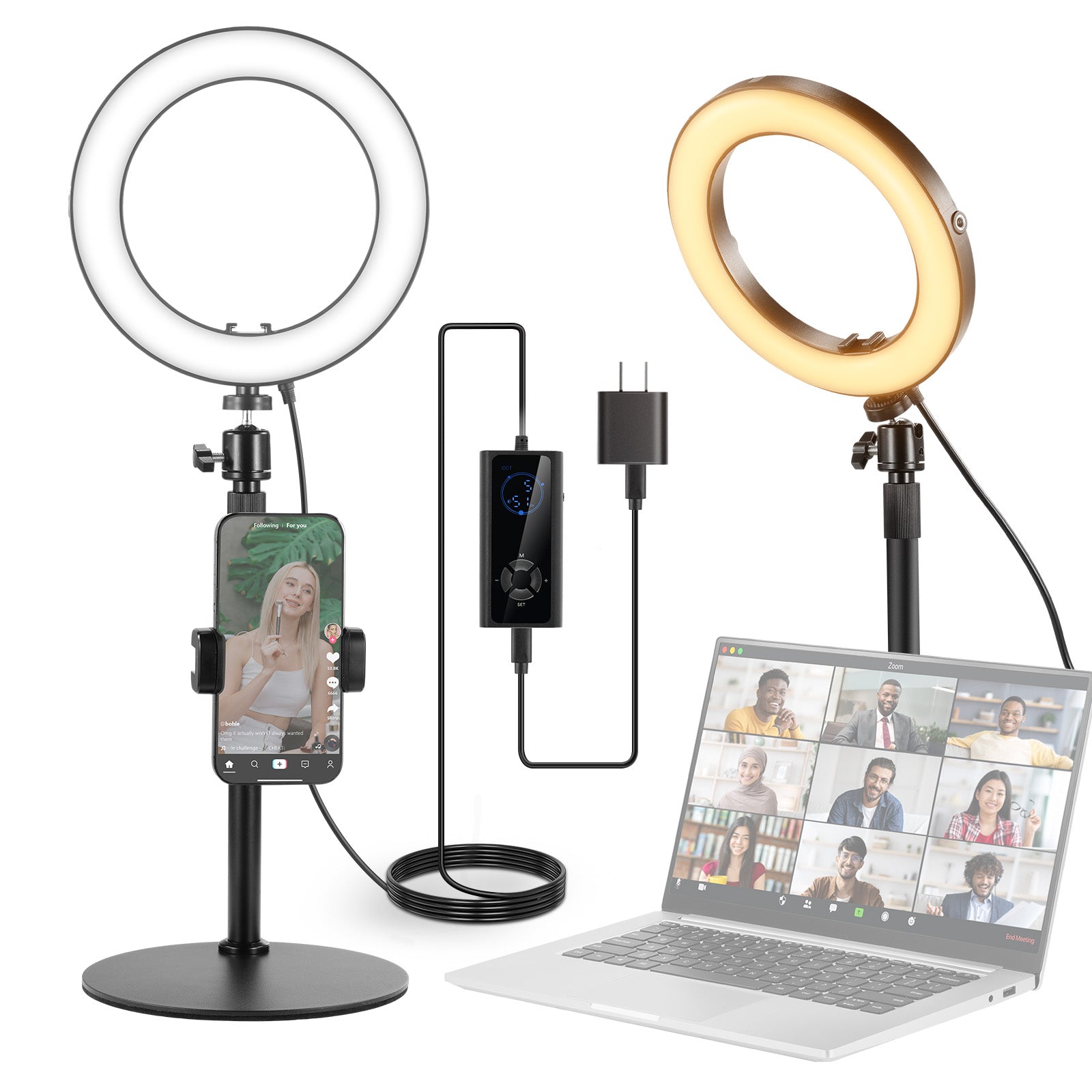 NEEWER High Power Bi-Color Desk Ring Light