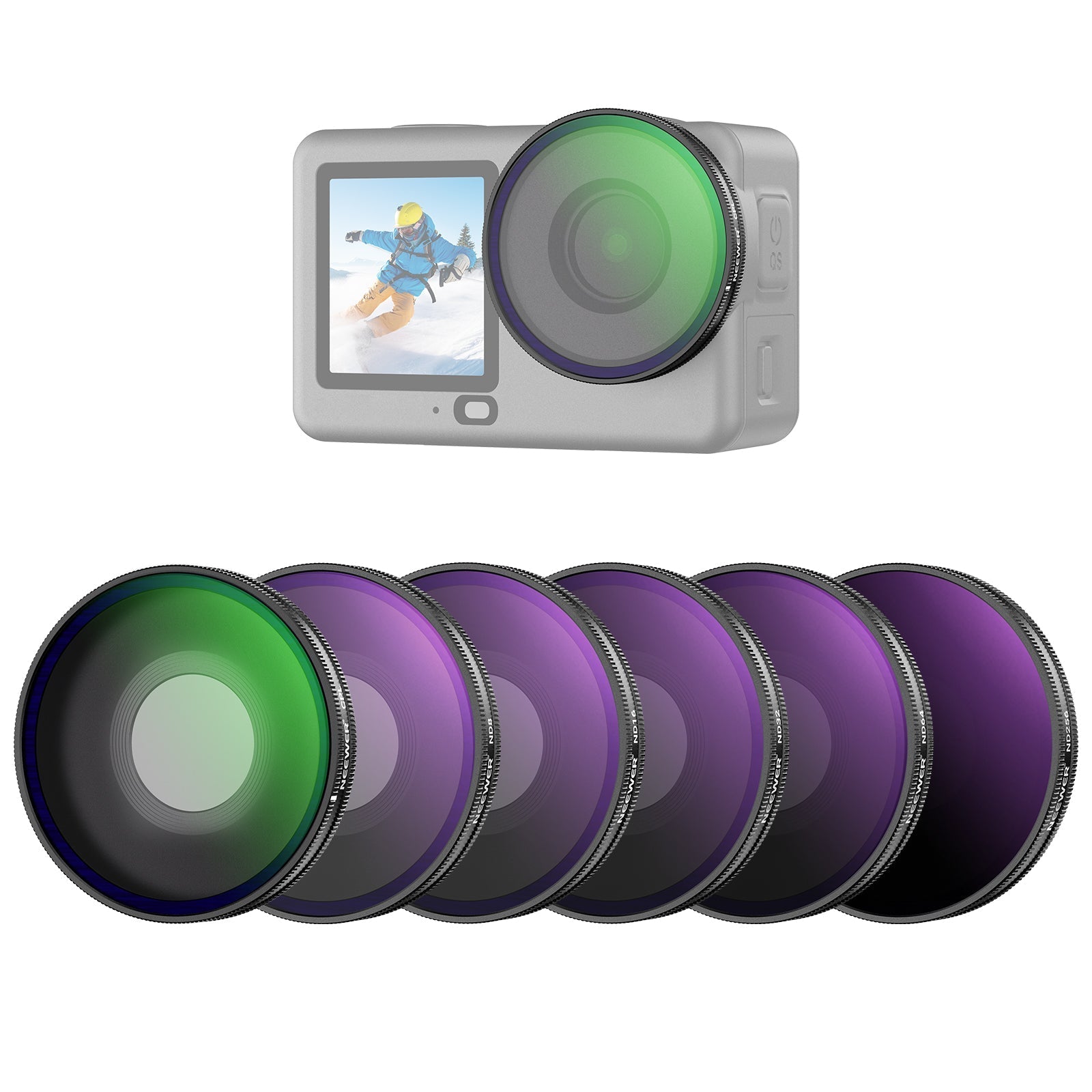 NEEWER FL-B100 Screw On Filter Set For DJI Osmo Action 6