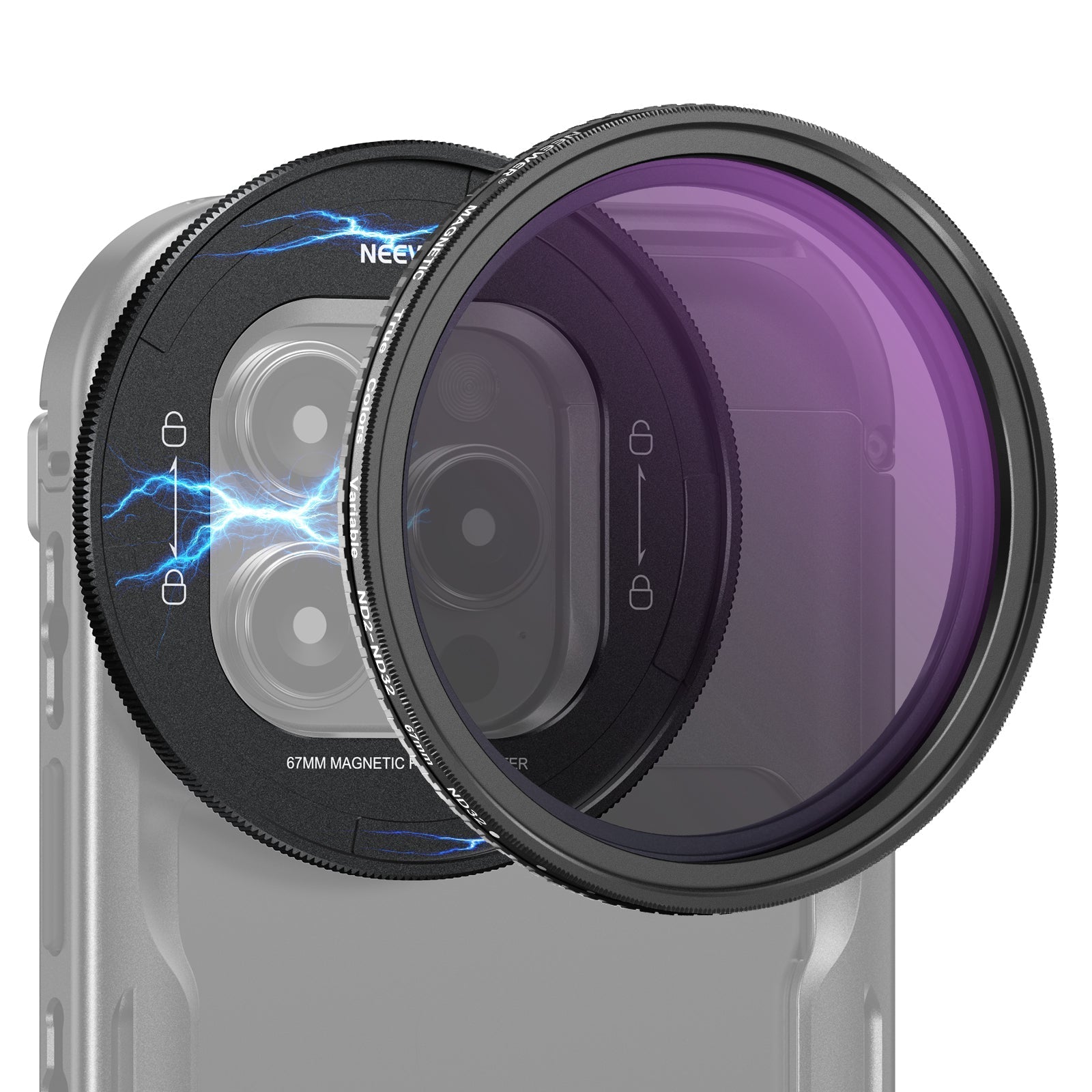 NEEWER 67mm Filter Set For iPhone 16 Pro/16 Pro Max Cage (PA073/PA074)