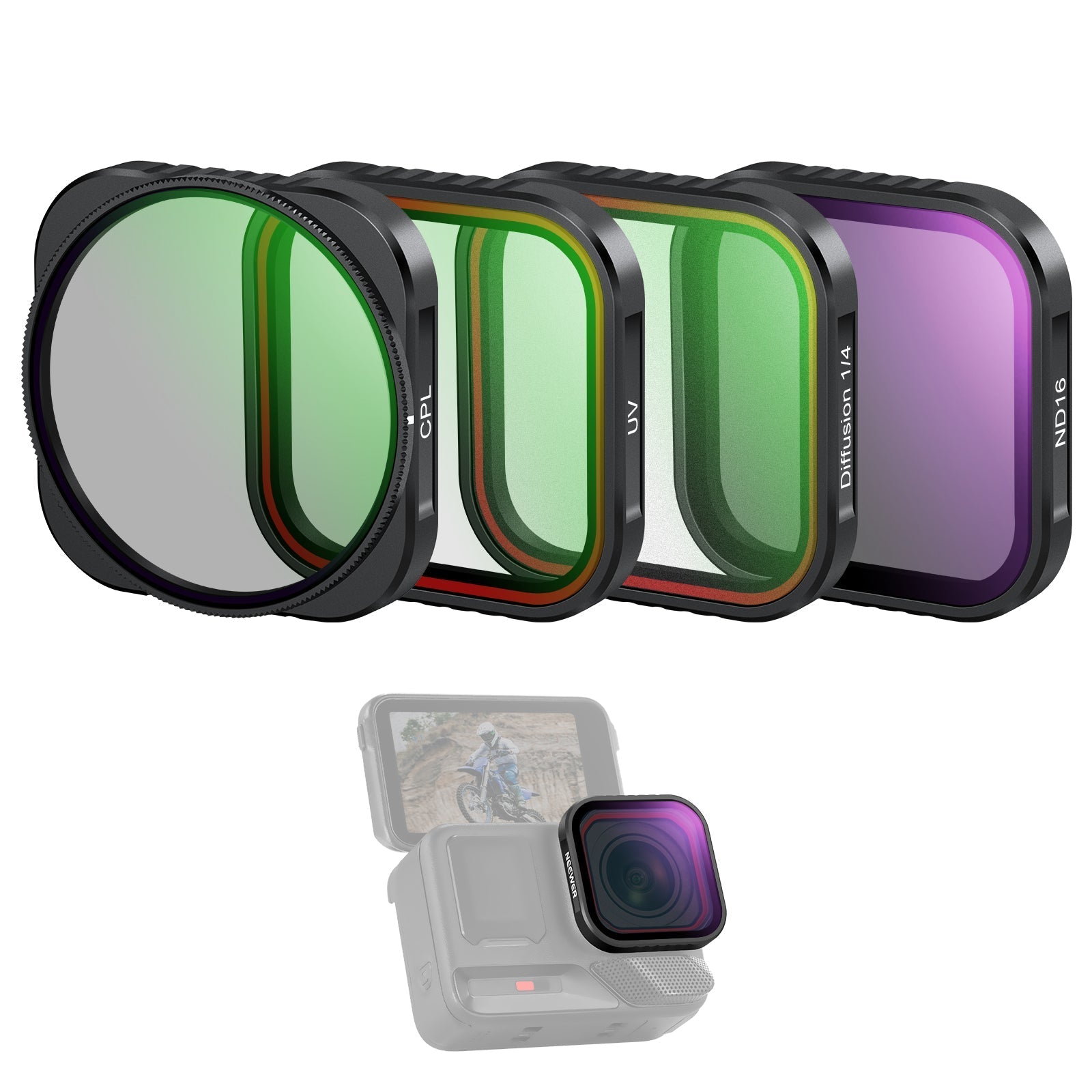 NEEWER FL-C29/FL-C30/FL-C31 4 Pack Filter Set For Insta360 Ace Pro/Ace Pro 2
