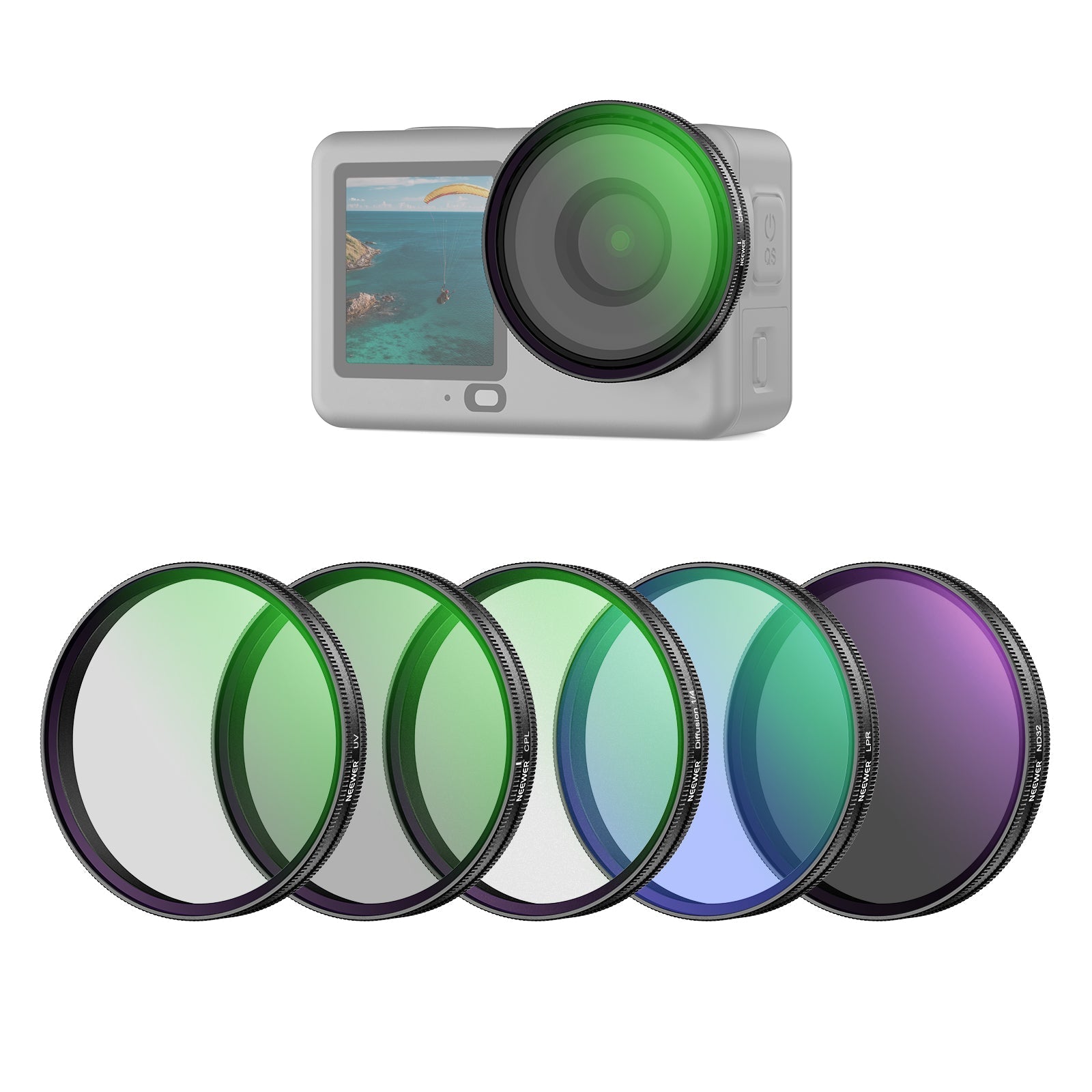 NEEWER Filter Set Compatible with DJI Osmo Action 6