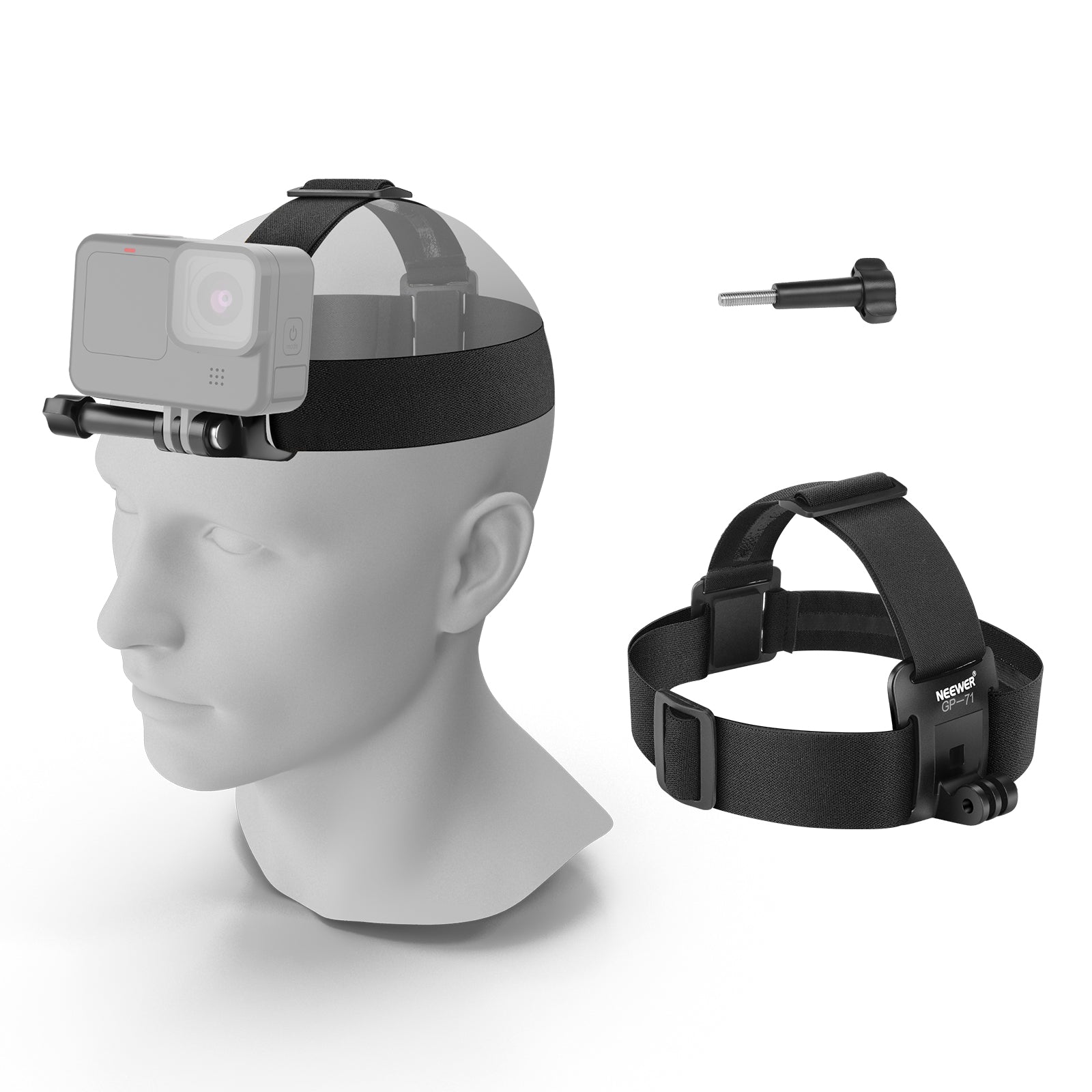 NEEWER GP-71 Adjustable Head Strap Mount for GoPro Series