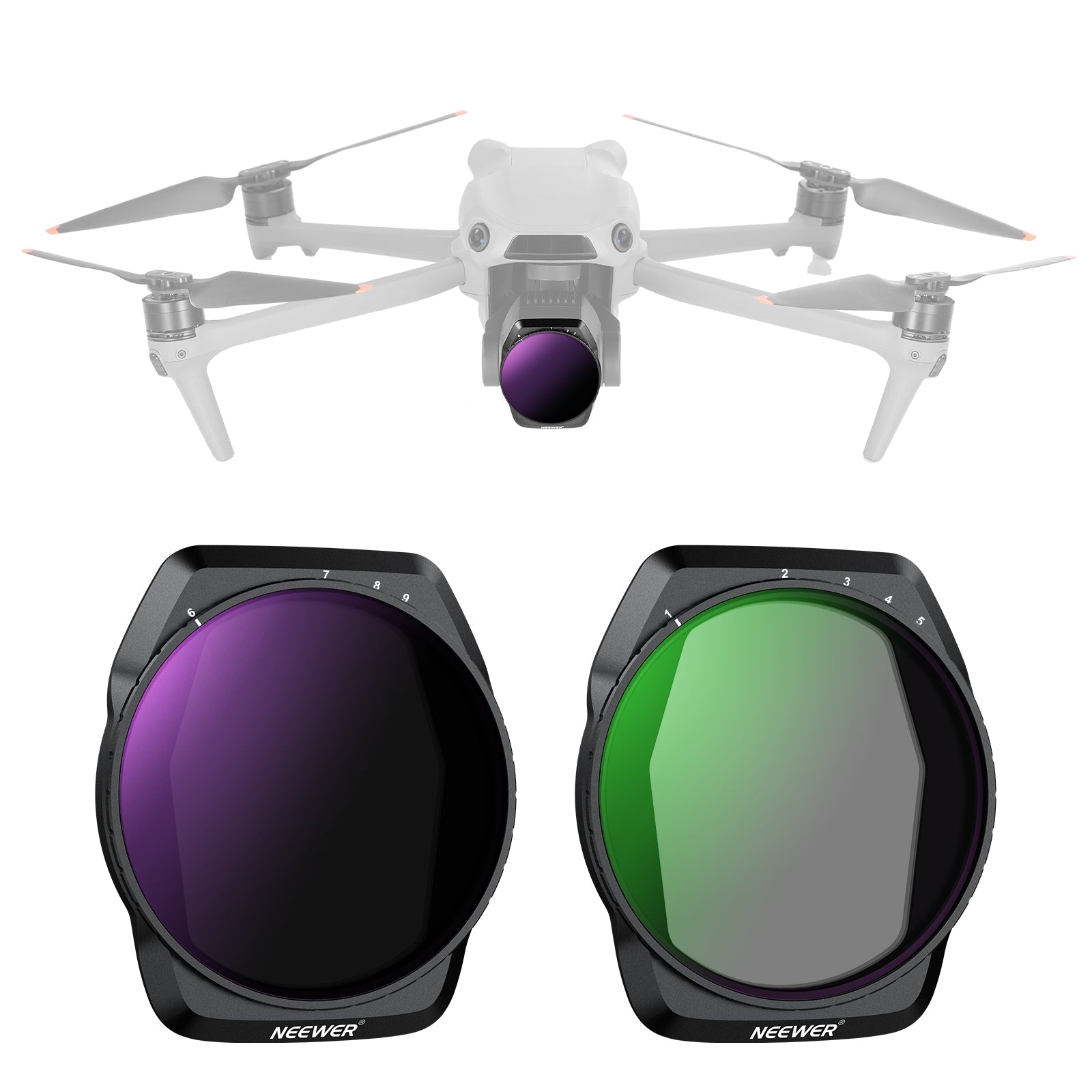 NEEWER FL-A88 2-Pack Variable ND Filter Set for DJI Air 3S