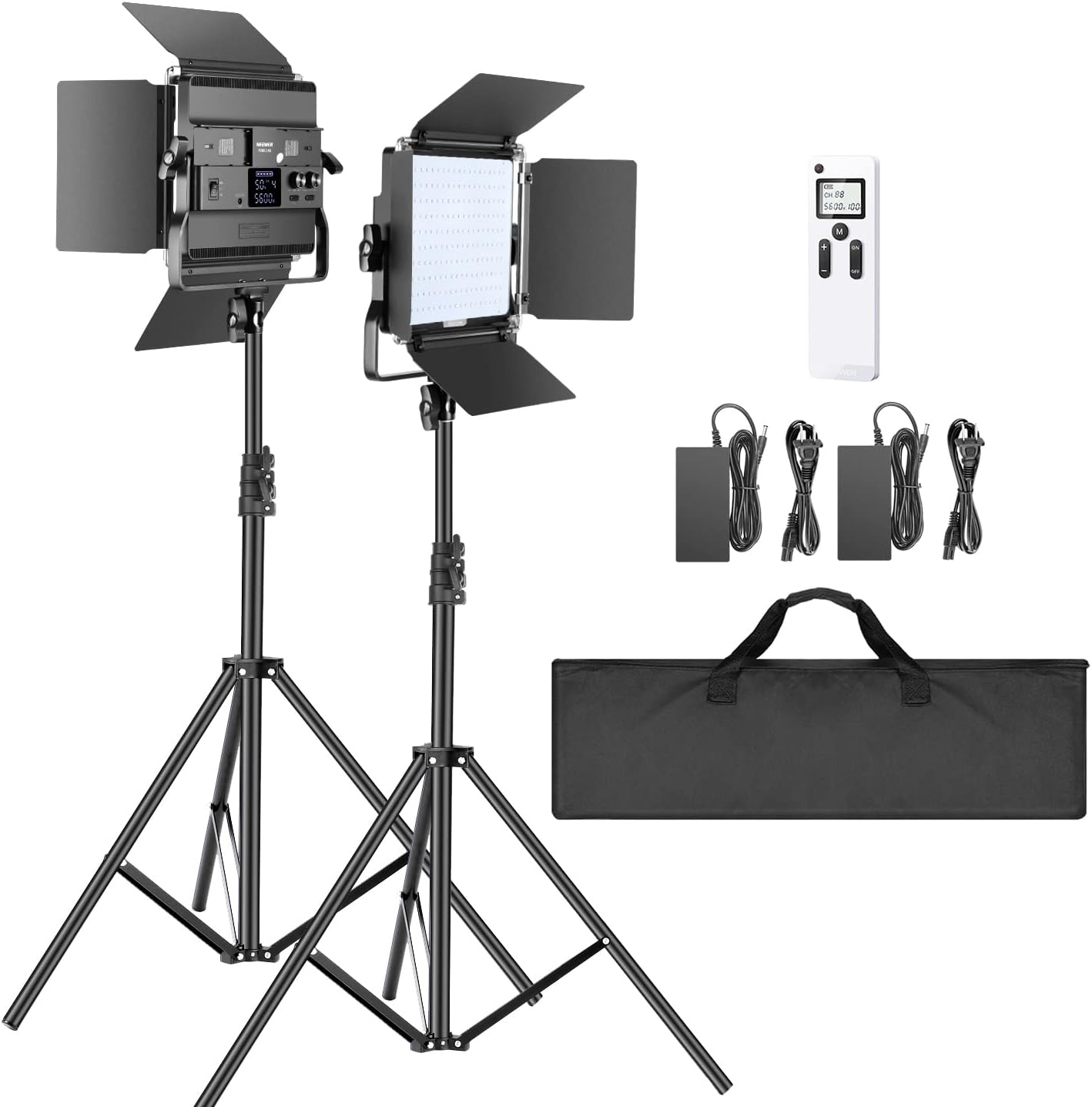 NEEWER 2-Pack P200 Bi-Color 2.4G LED Video Light