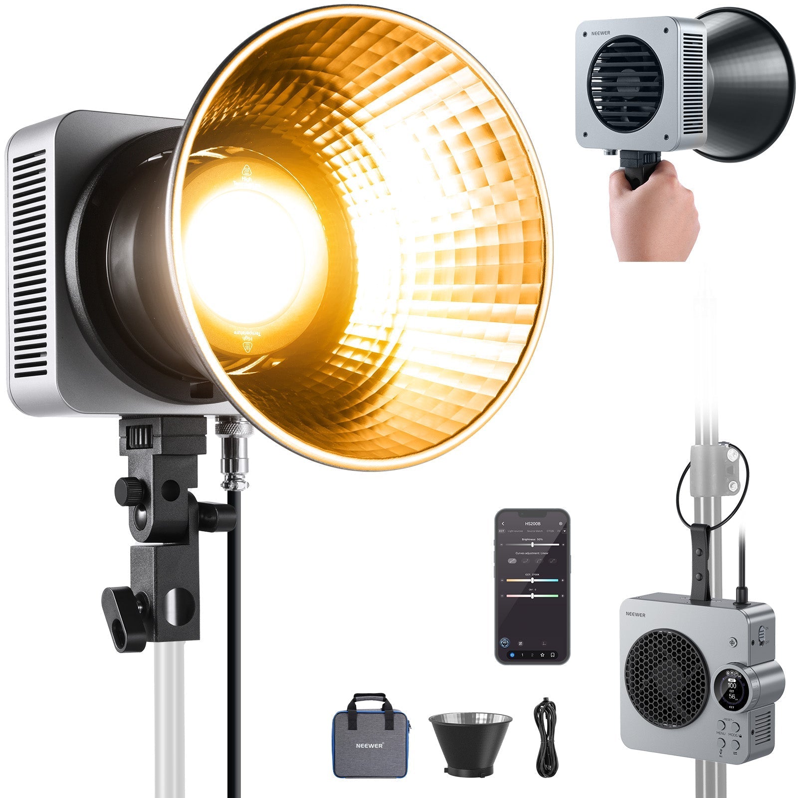 NEEWER HS200B 280W Portable Bi-Color LED Video Light