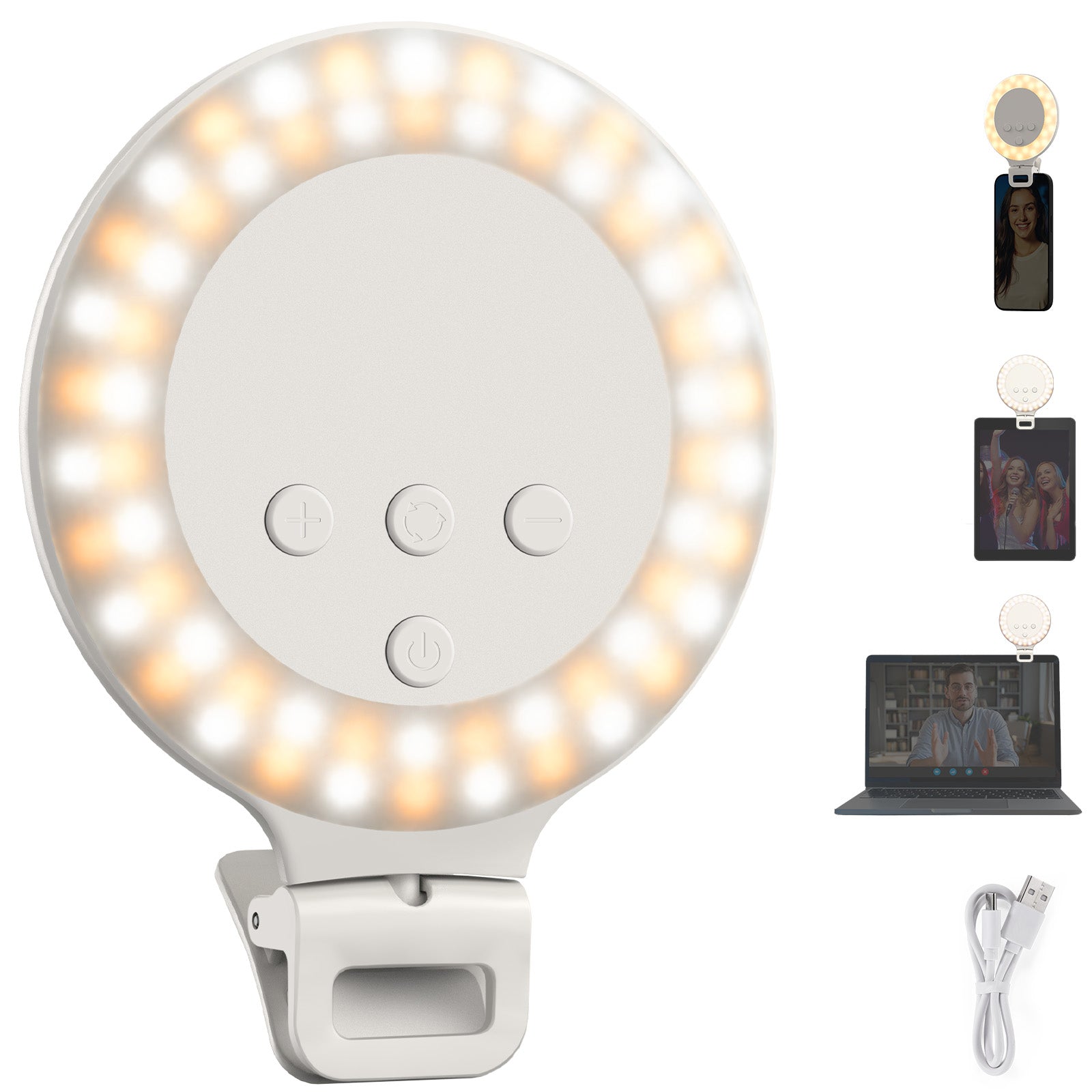NEEWER ENTRY LEVEL VERSION NR5 3.8" Clip on Selfie Ring Light