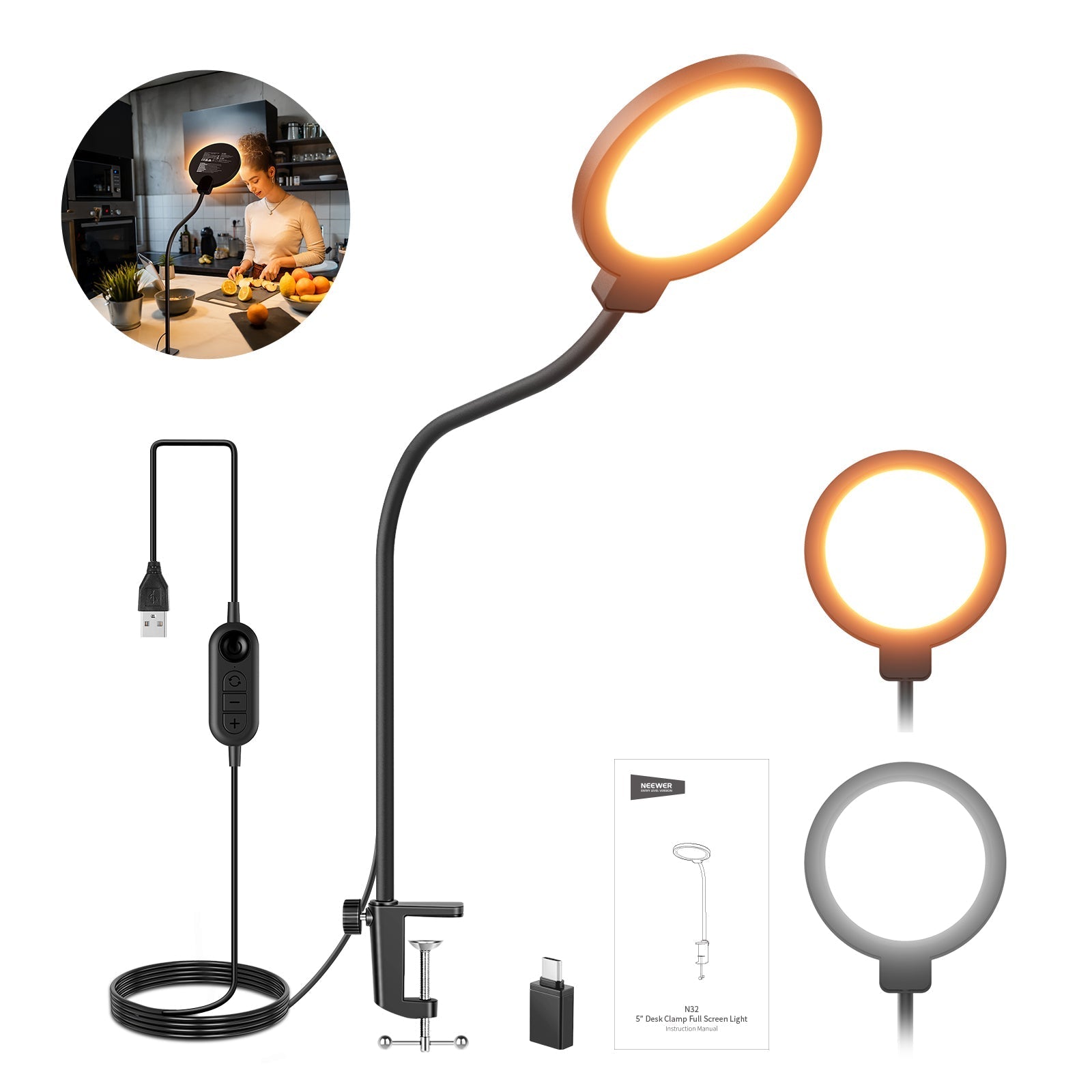 NEEWER ENTRY LEVEL VERSION N32 Edge Lit Full Screen Ring Light