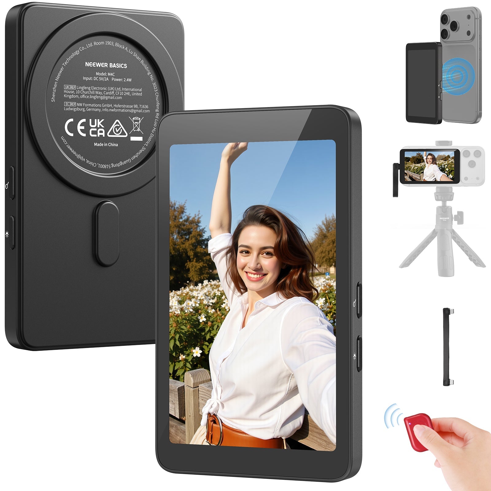 NEEWER BASICS M4C 4" Magnetic Vlog Selfie Monitor Screen