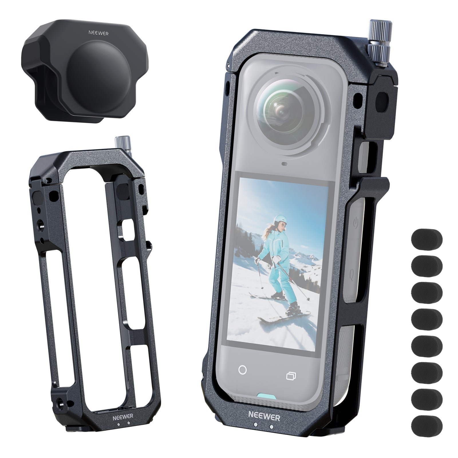 NEEWER AC033 Utility Frame Action Camera Cage Compatible with Insta360 X5