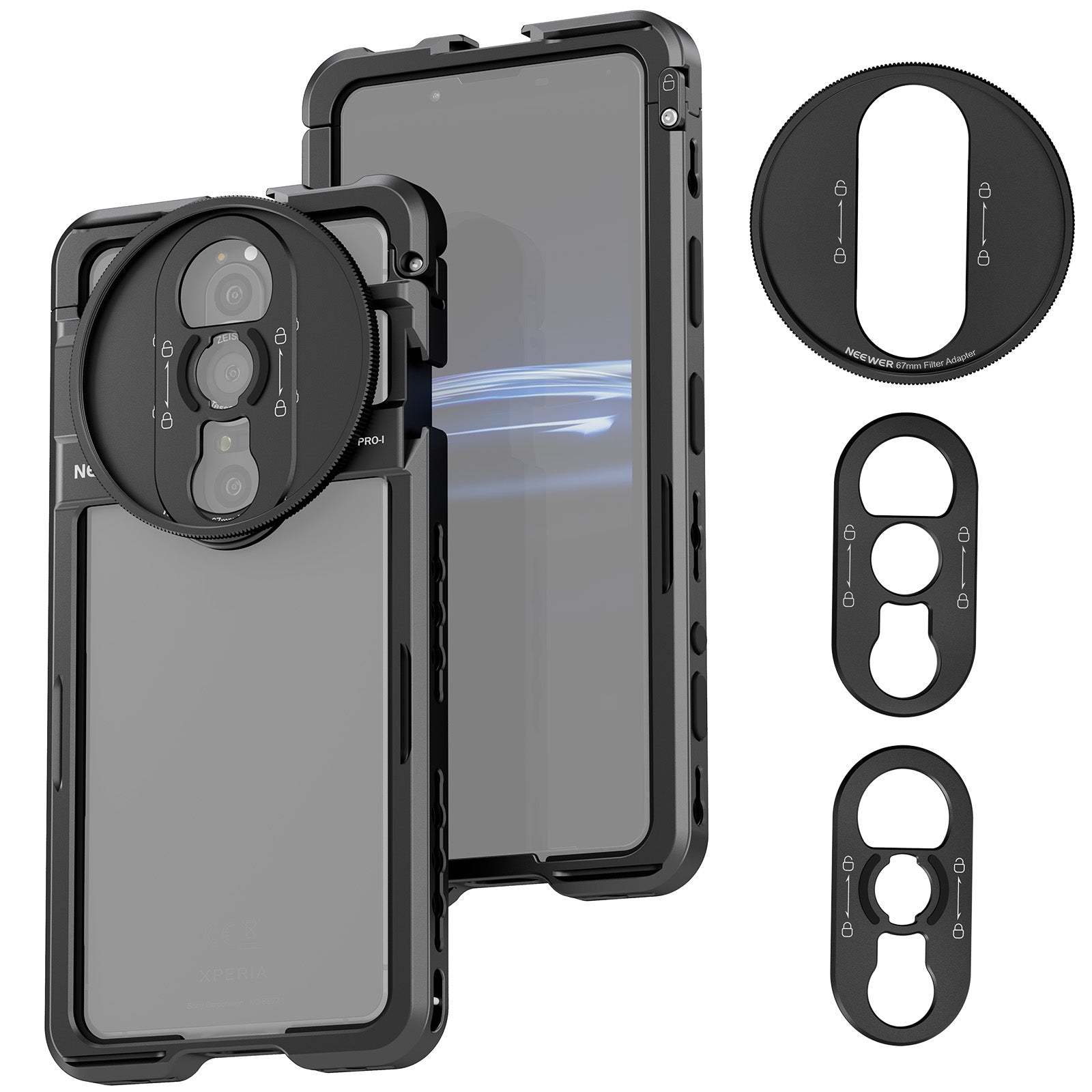 NEEWER PA086/PA087 Phone Cage Compatible with Sony Xperia PRO-I / Xperia 1 V