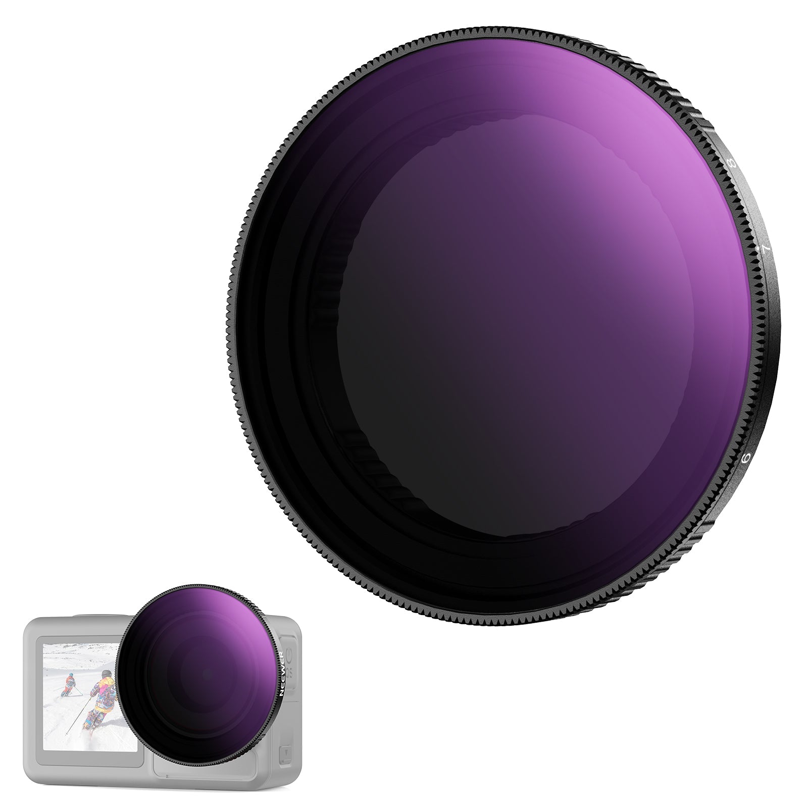 NEEWER Variable ND Filter Compatible with DJI Osmo Action 5 Pro/4/3