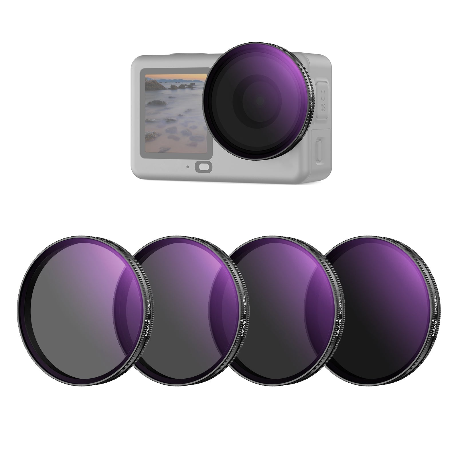 NEEWER Filter Set Compatible with DJI Osmo Action 6