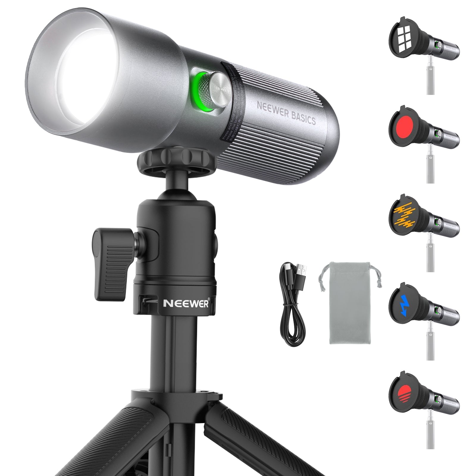 NEEWER BASICS FL10 Portable Photography Flashlight Kit