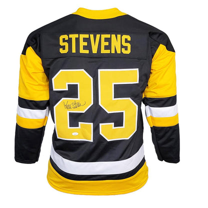 Kevin Stevens Signed Pittsburgh Black Hockey Jersey (JSA)