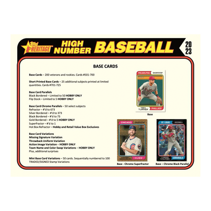 2023 Topps Heritage High Number Baseball Hobby Box
