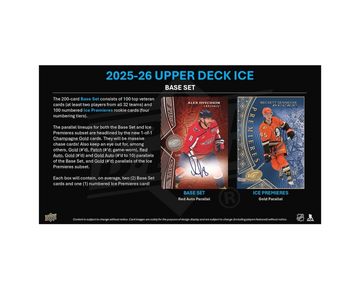 2025-26 Upper Deck Ice Hockey Hobby 16-Box Case