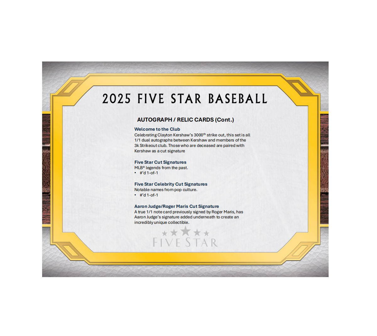 2025 Topps Five Star Baseball Hobby 3-Box Case
