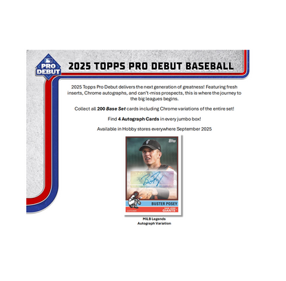 2025 Topps Pro Debut Baseball Hobby Jumbo 8-Box Case