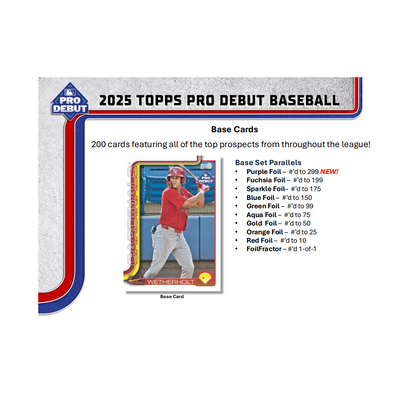 2025 Topps Pro Debut Baseball Hobby Jumbo 8-Box Case