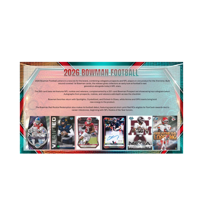 2026 Bowman Football Hobby 12-Box Case