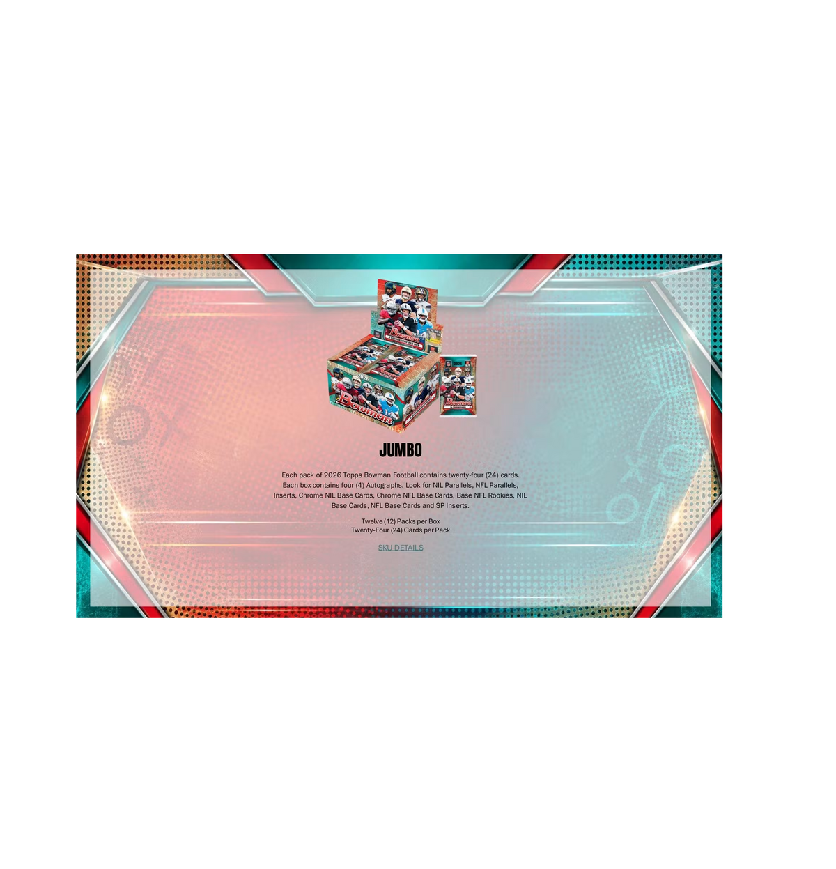 2026 Bowman Football Hobby Jumbo 8-Box Case