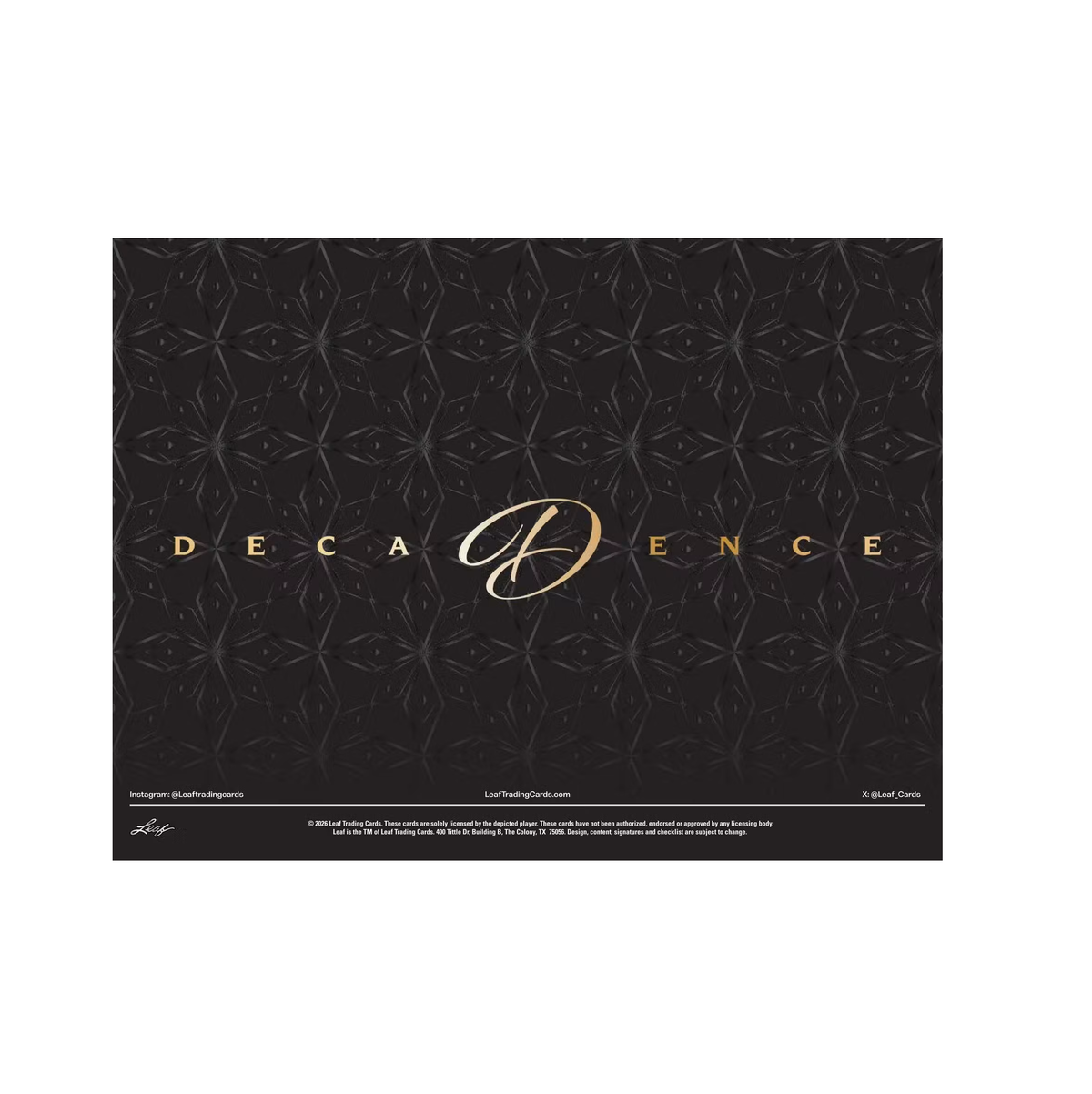 2026 Leaf Decadence Multisport Hobby 3-Box Case