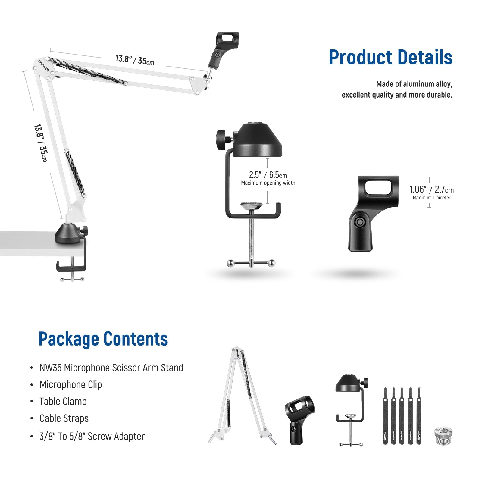 NEEWER NW-35 Suspension Boom Scissor Mic Arm Stand