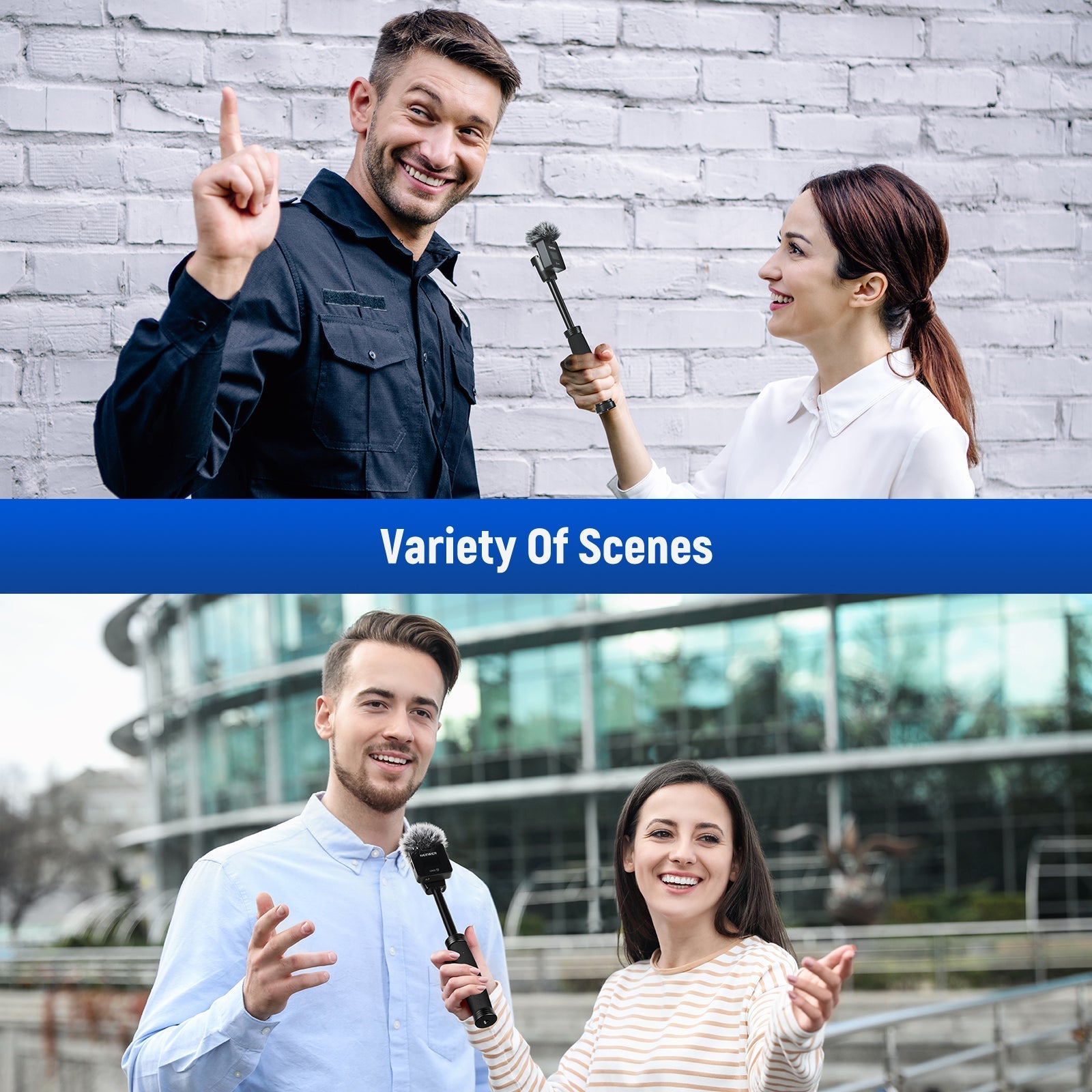 NEEWER MS004 Telescoping Interview Mic Handle for Wireless Go