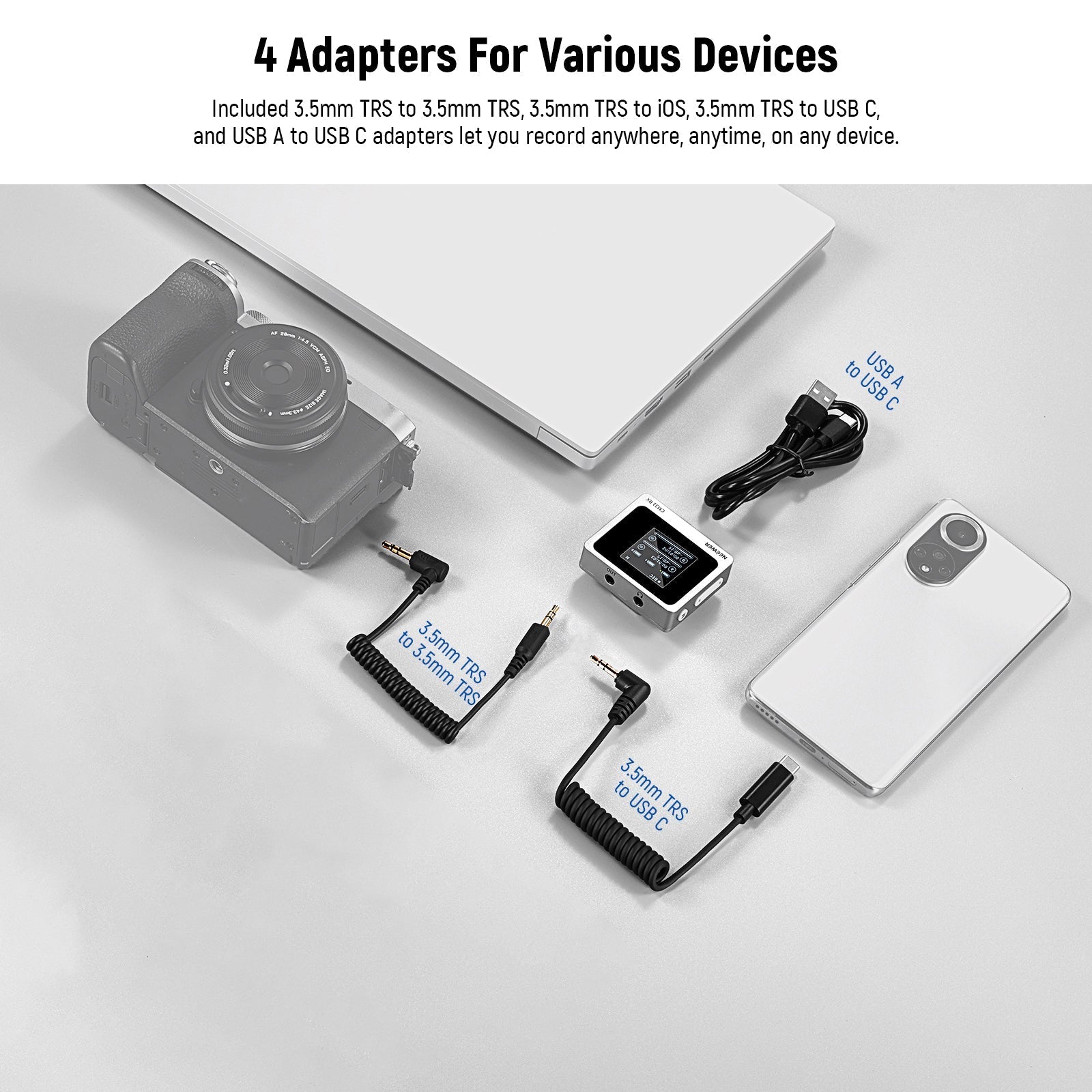 NEEWER CM31 Wireless Lavalier Microphone System for Phone/Camera