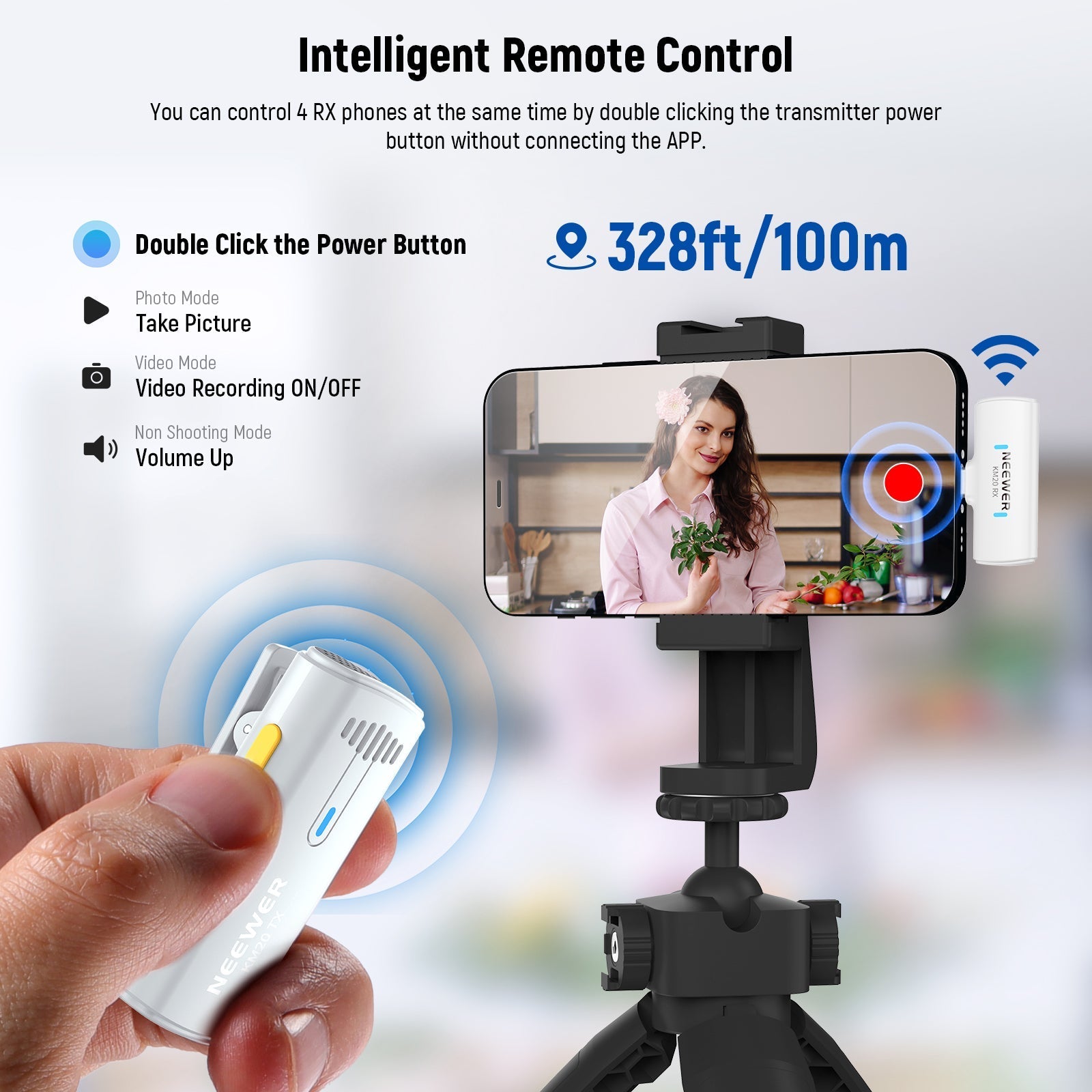 NEEWER KM20 Wireless Lapel Microphone Set for Type C