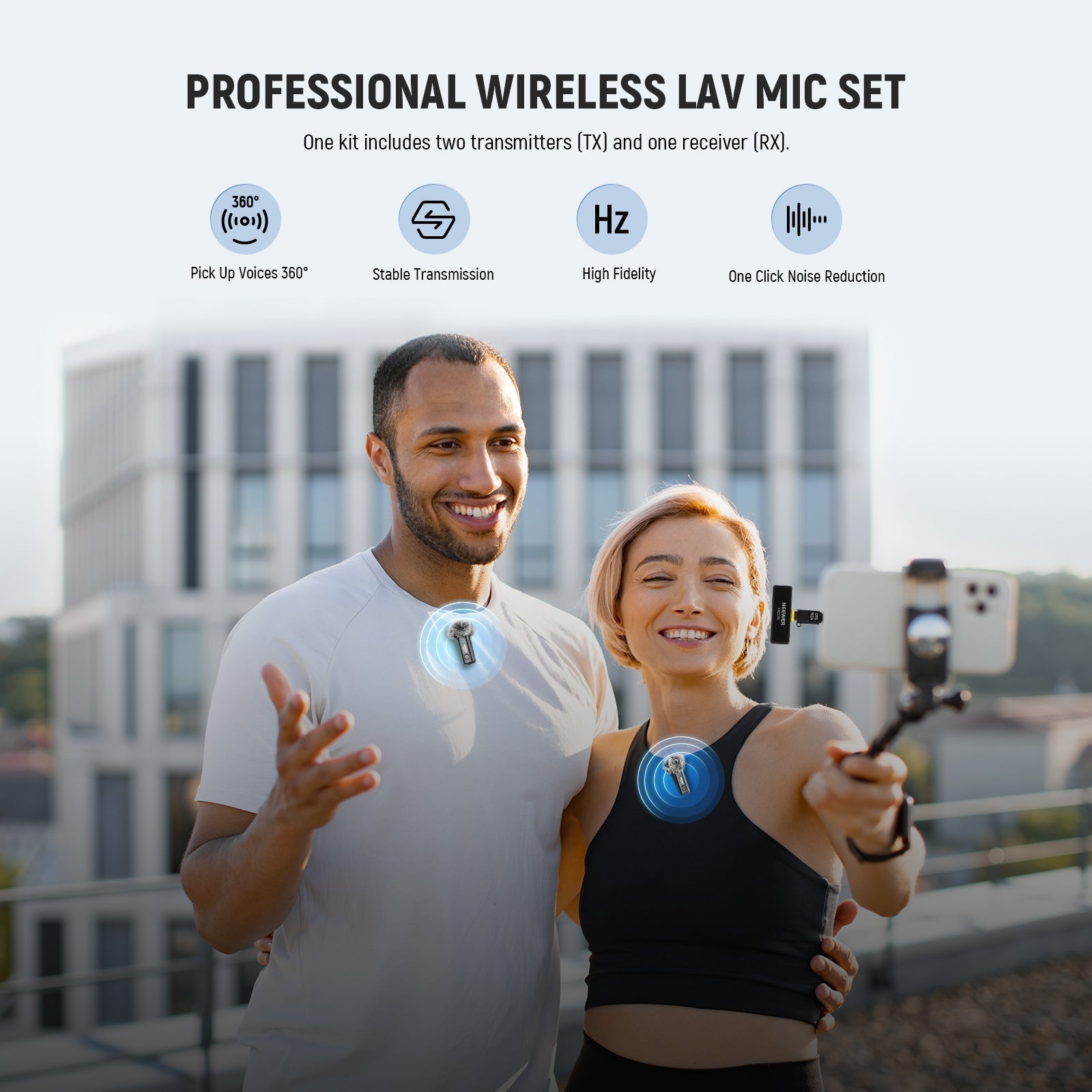 NEEWER KM23 Wireless Lavalier Microphone Kit