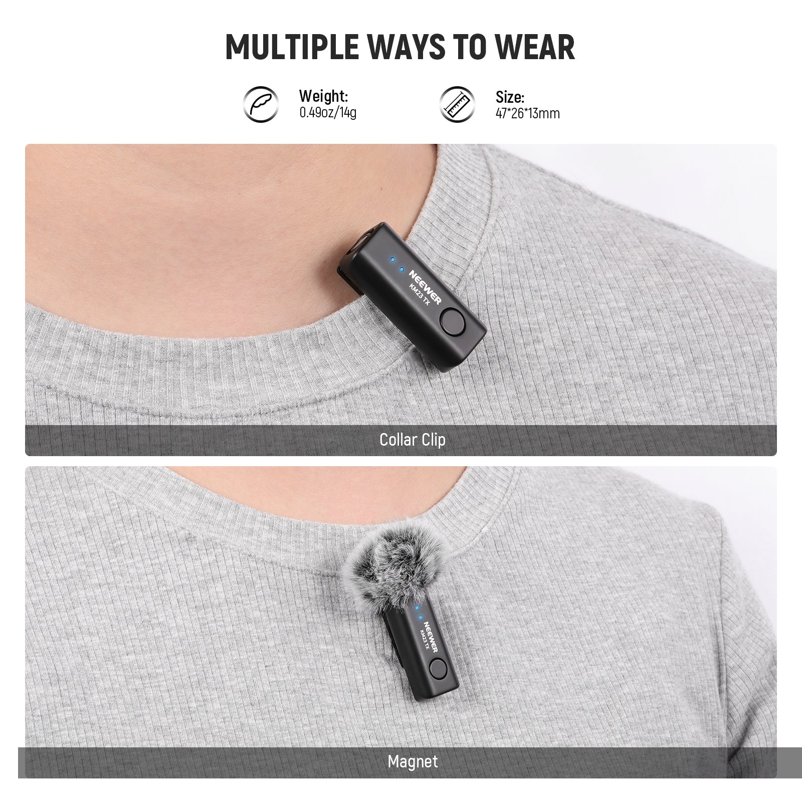 NEEWER KM23 Wireless Lavalier Microphone Kit