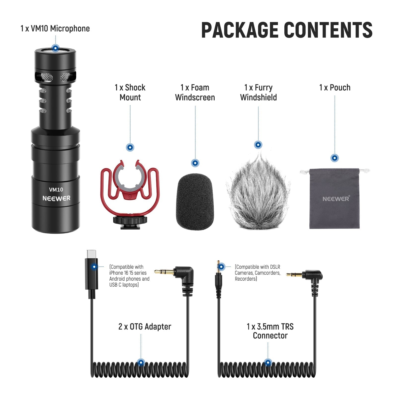 NEEWER VM10 Plug & Play Vlog Microphone