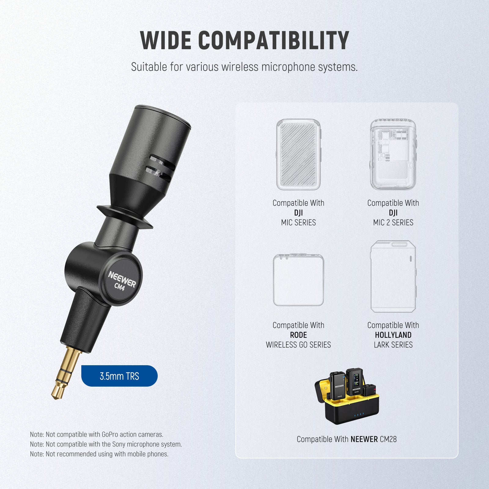NEEWER CM4 3.5mm TRS Omnidirectional Mini Microphone