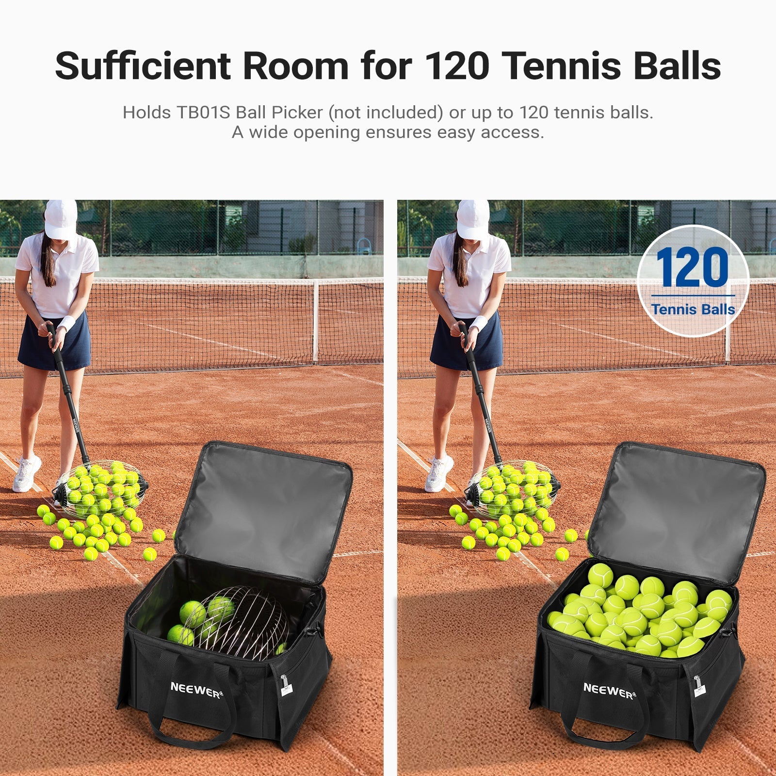 NEEWER TB03B Tennis Ball Collector Carry Bag