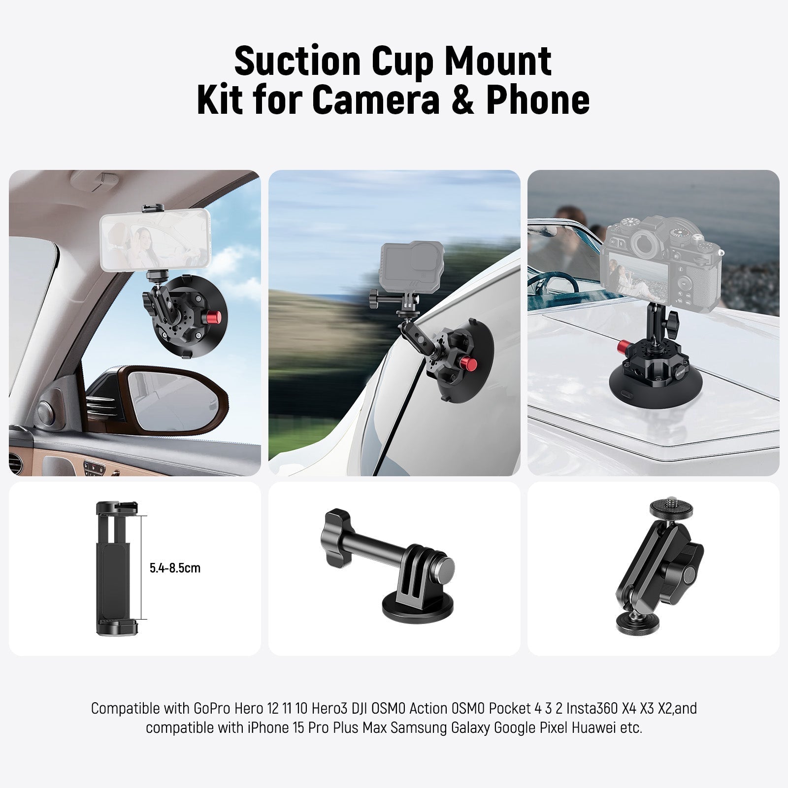 NEEWER CA104/CA105 Suction Cup Mount with Arm
