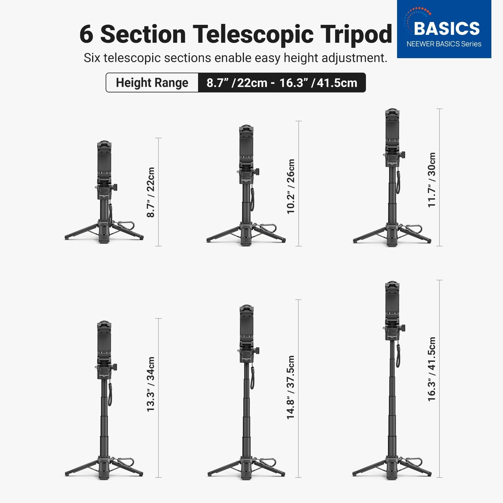 NEEWER BASICS PA986 Mini Phone Tripod Selfie Stick