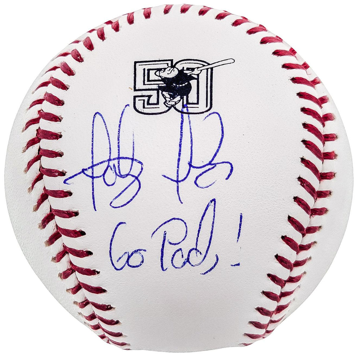 Fernando Tatis Jr. Autographed Official MLB 50th Anniversary Logo Baseball San Diego Padres "Go Pods!" JSA Stock #202018