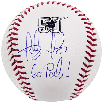 Fernando Tatis Jr. Autographed Official MLB 50th Anniversary Logo Baseball San Diego Padres "Go Pods!" JSA Stock #202018