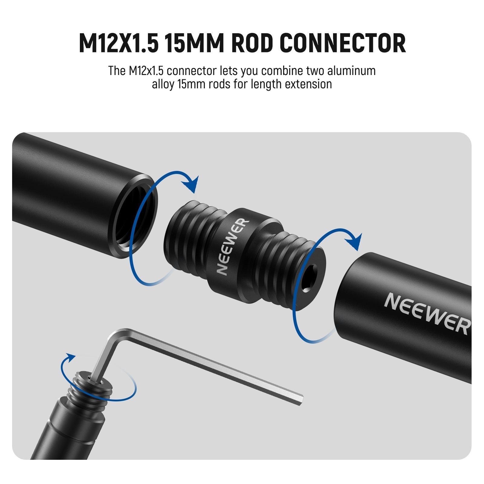 NEEWER SR020 15mm Rod Connector