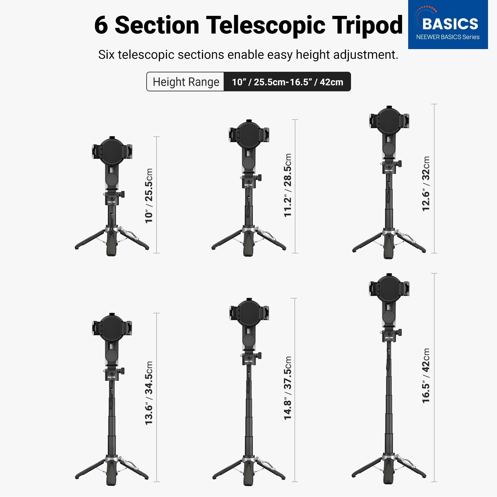 NEEWER BASICS PA985 Magnetic Selfie Stick Tripod