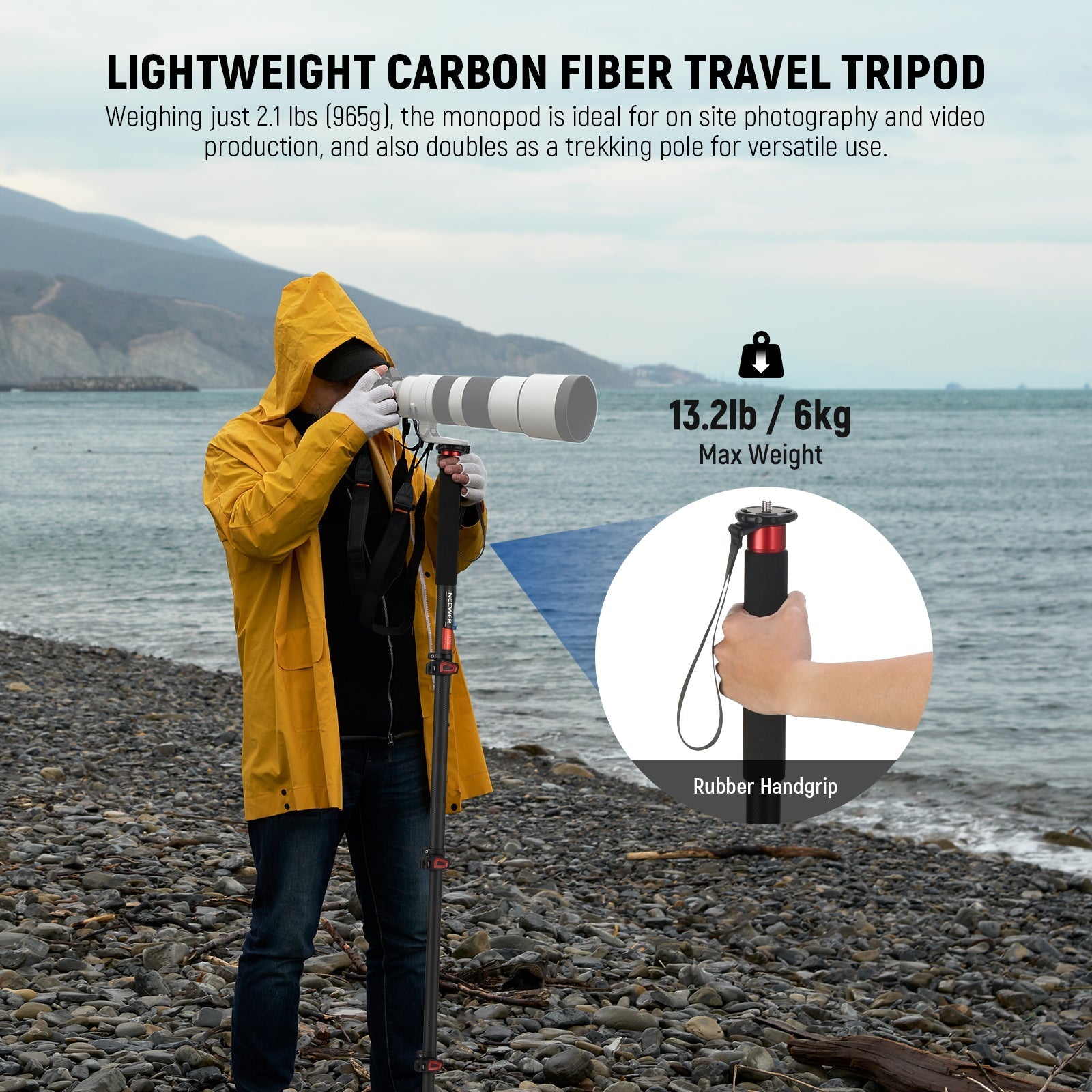 NEEWER TP71 67.7" Pro Carbon Fiber Camera Monopod