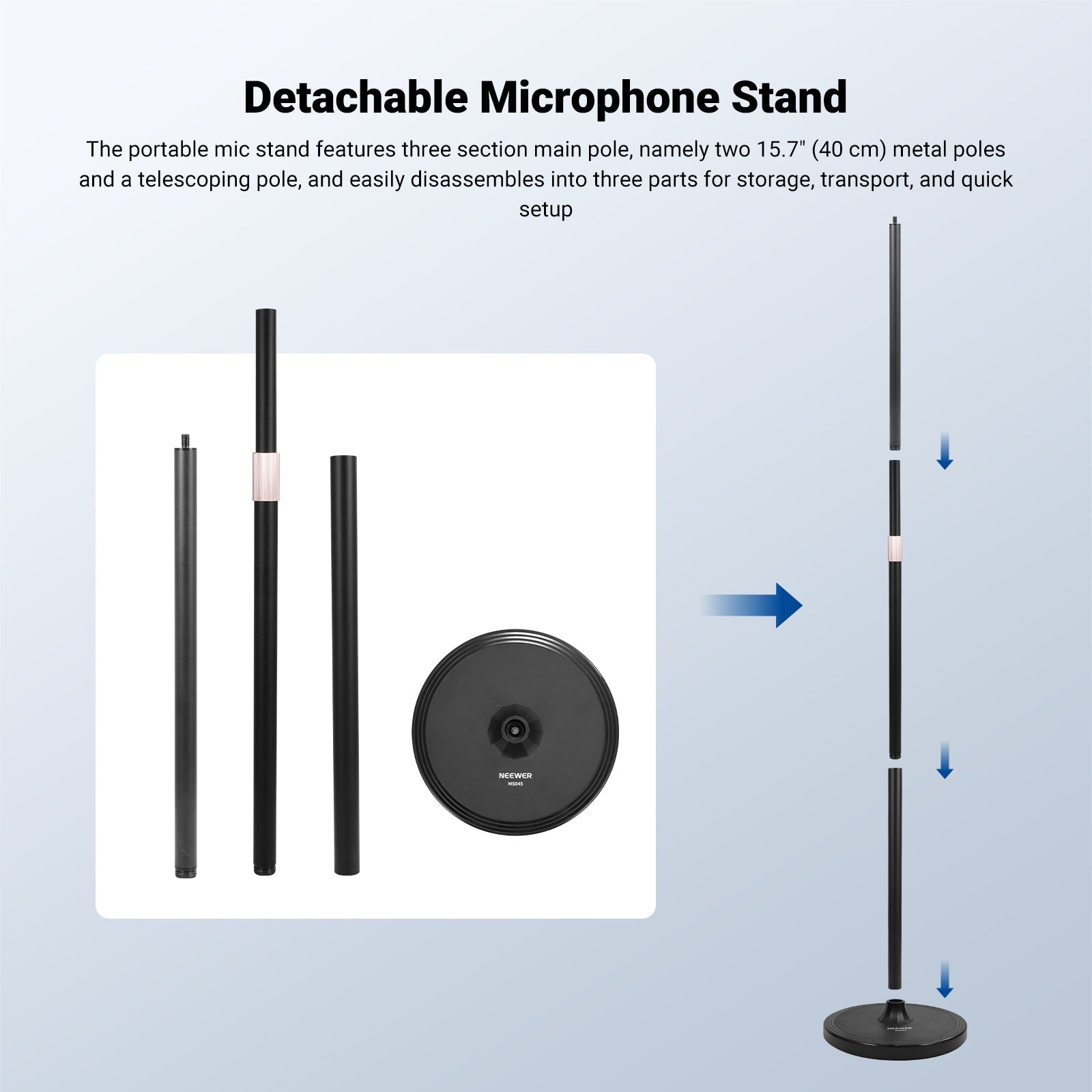 NEEWER MS045 Microphone Floor Stand