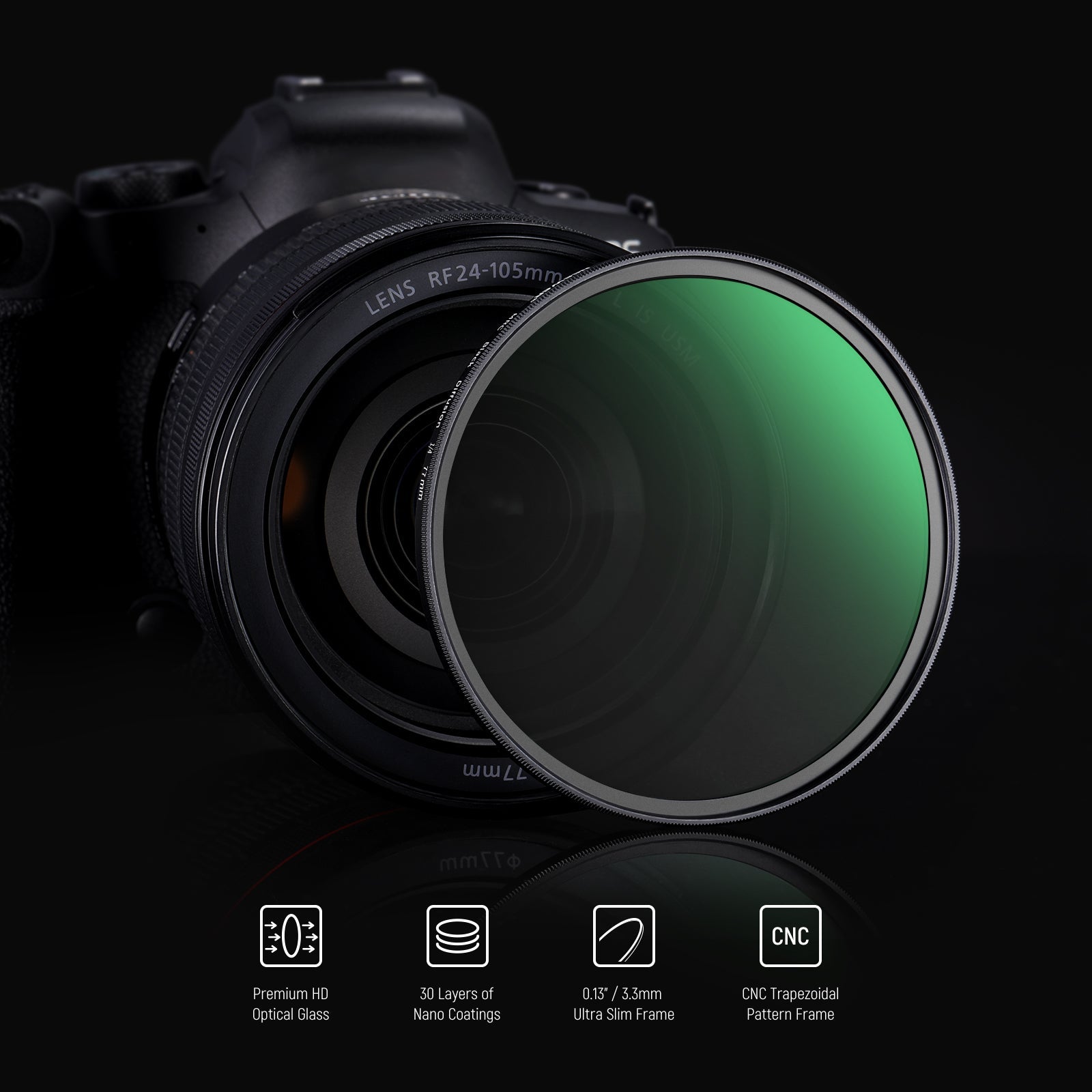 NEEWER Black Diffusion 1/4 Cinematic Effect Filter